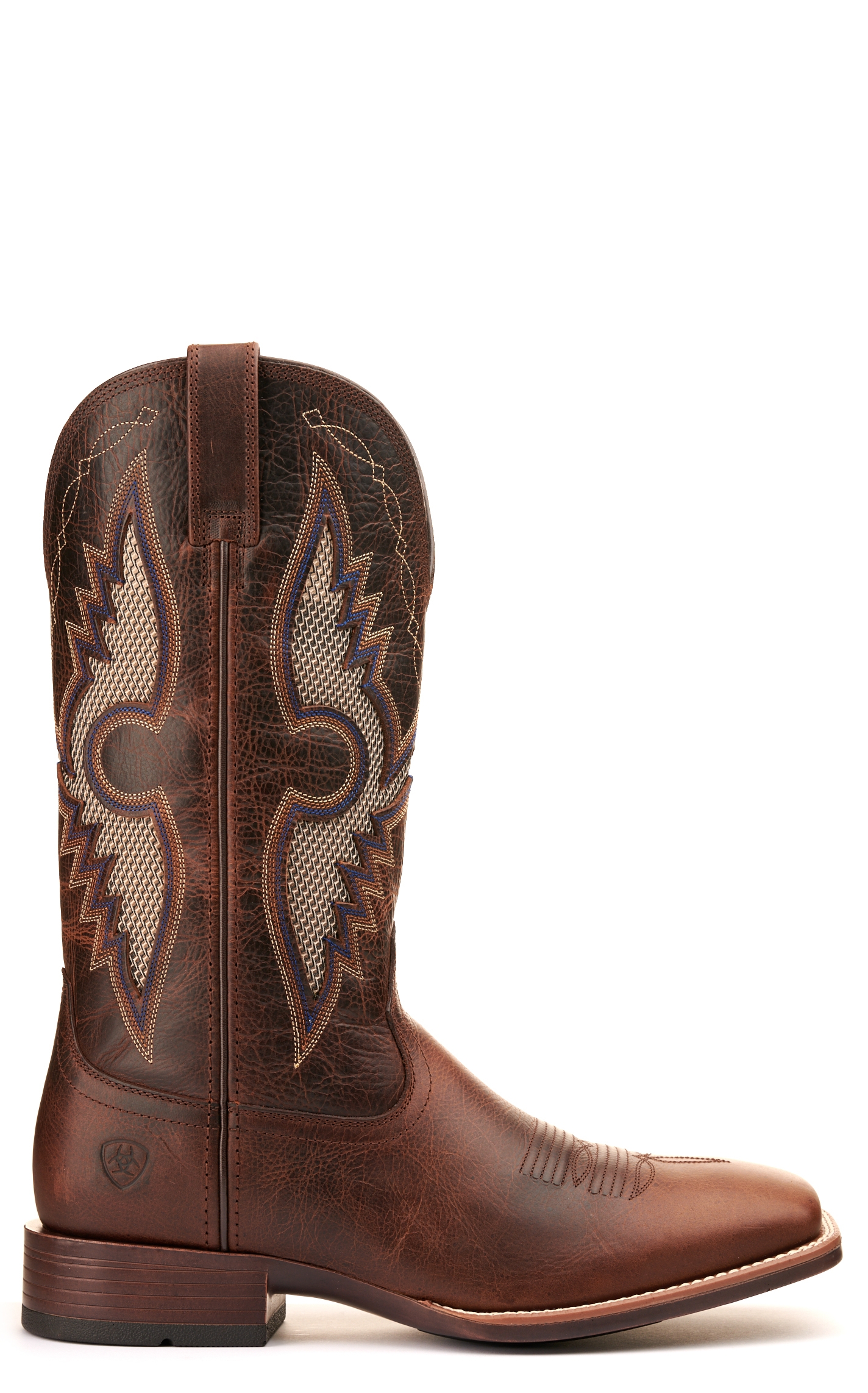 Ariat Men's Solado VentTEK Dark Whiskey Bantamweight Wide Square Toe Cowboy Boots - Image 1