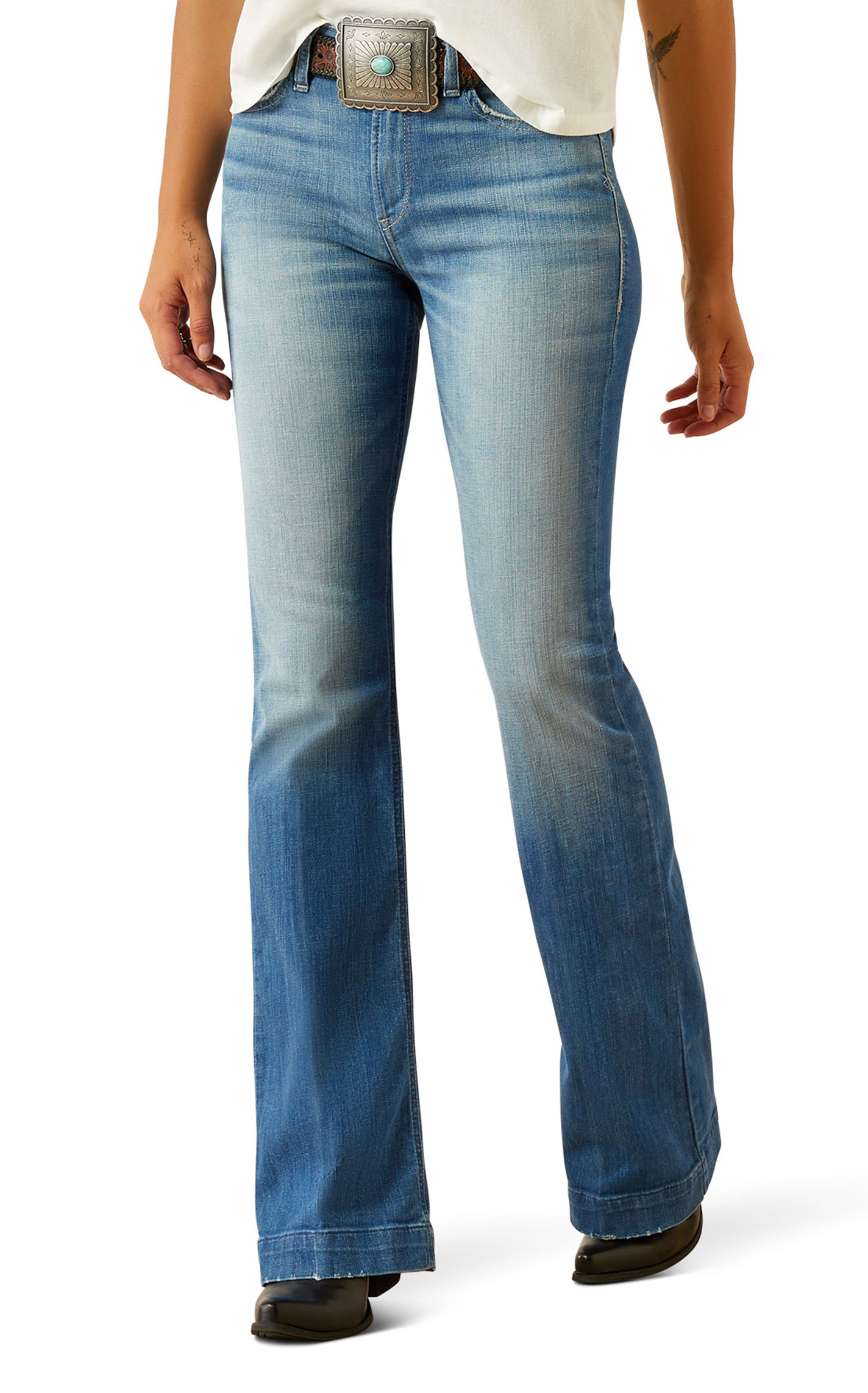 Ariat Elaina Olympia Light Wash Slim Trouser Jeans - Image 1