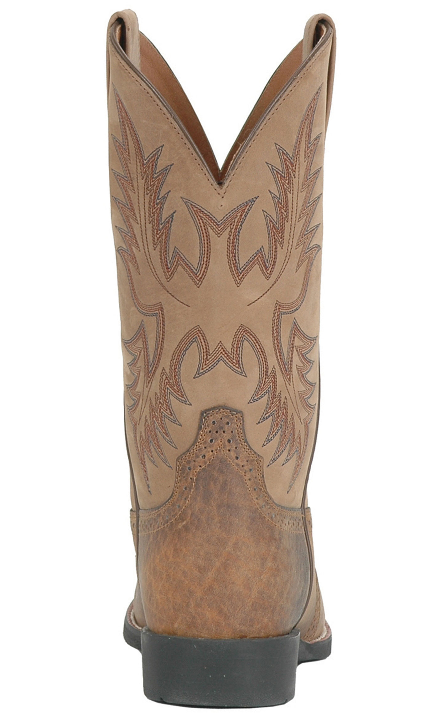 Ariat Men's Heritage Stockman Tumble Brown and Beige Round Toe Stockman Cowboy Boots - Image 1