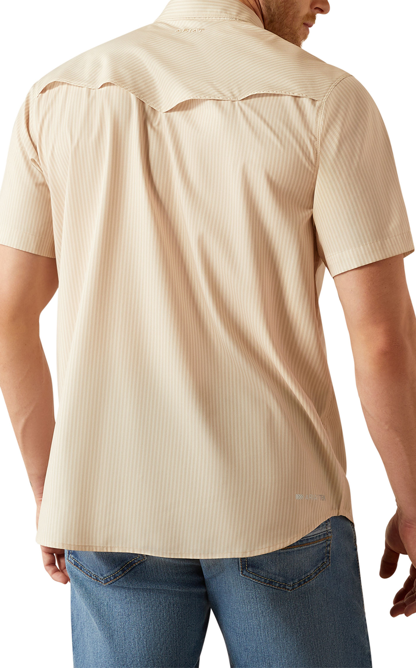 Ariat VentTek Latte Striped Western Shirt - Image 1