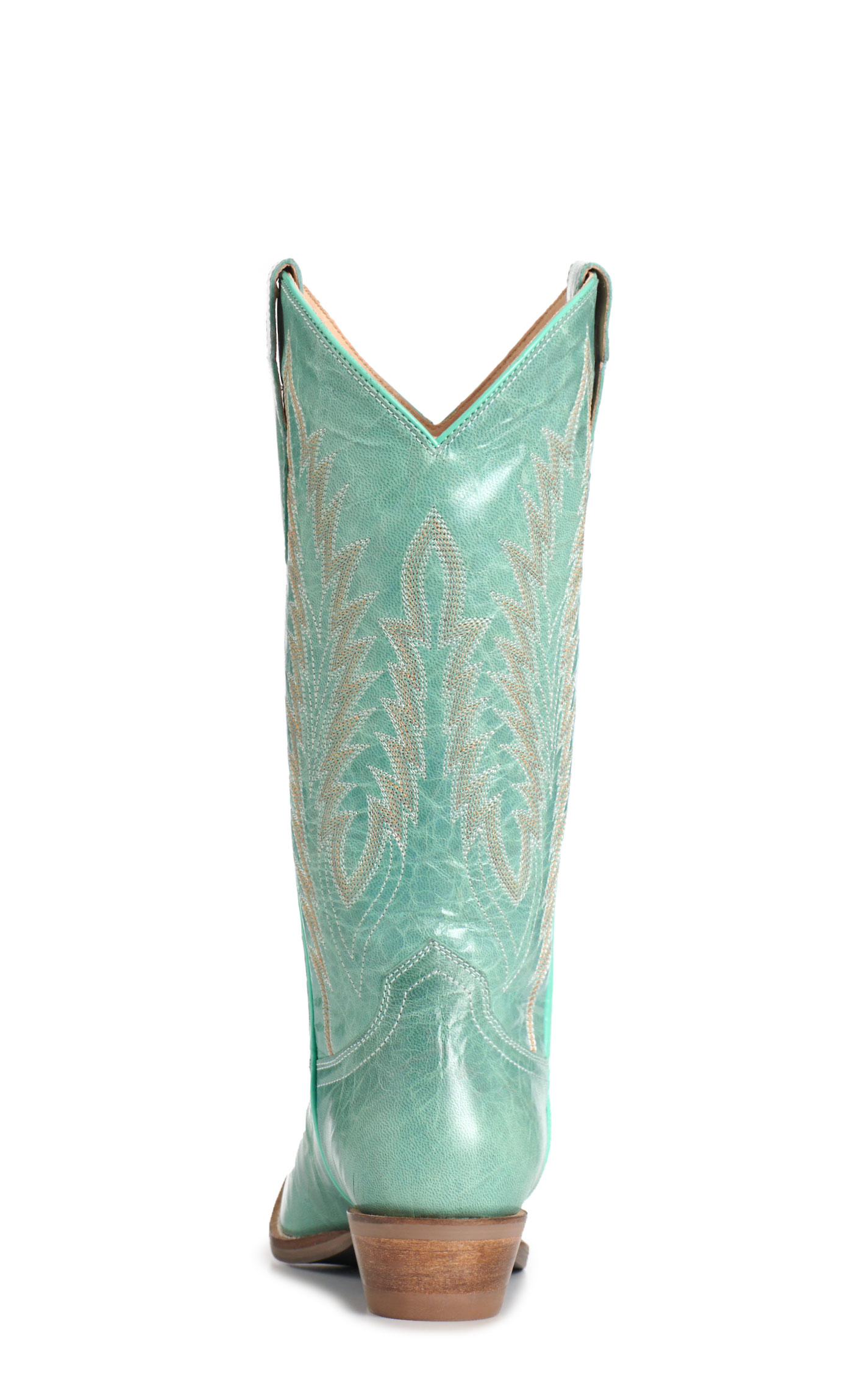 Rockin' C Women's Turquoise Embroidered Snip Toe Cowboy Boots - Image 1