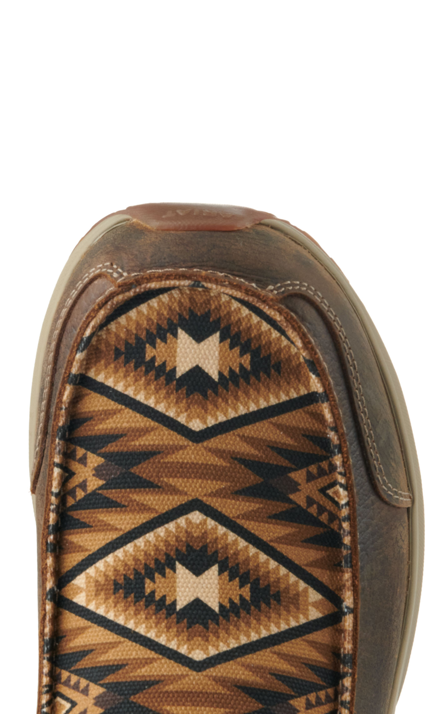 Ariat Men's Spitfire Old Earth Brown and Southwest Print Moc Toe Casual Shoes - Image 1