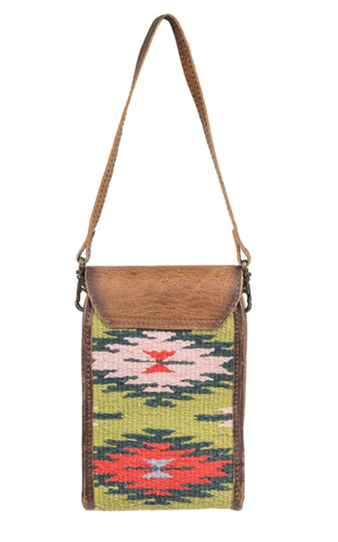 STS Ranchwear Baja Dreams Green & Red Aztec Cellphone Pouch - Image 1