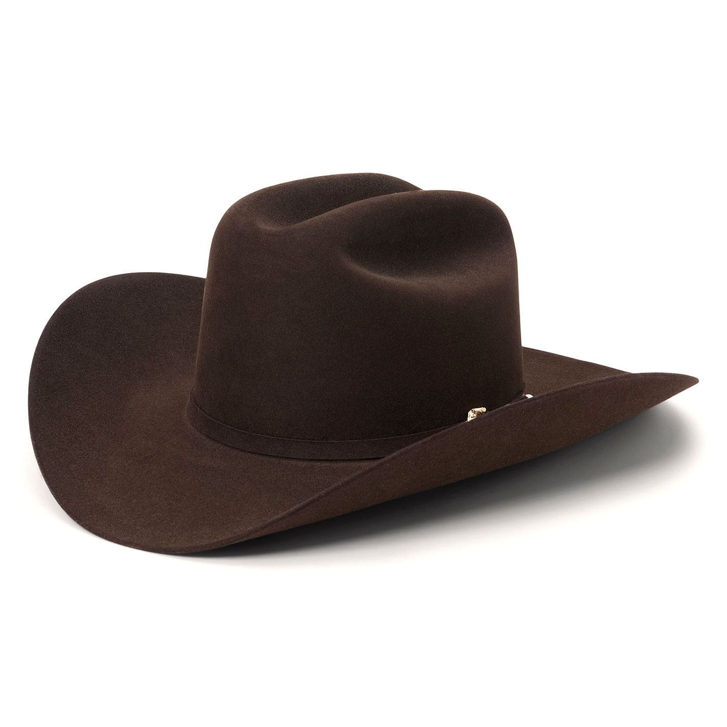 Stetson El Patron 30X Mocha Felt Cattleman's Crown Cowboy Hat - Image 1