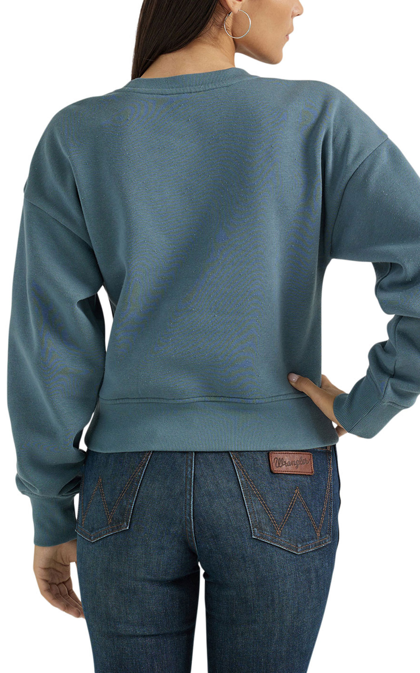 Wrangler Women's Stormy Ocean Logo Graphic Sweatshirt Pullover  - Image 1