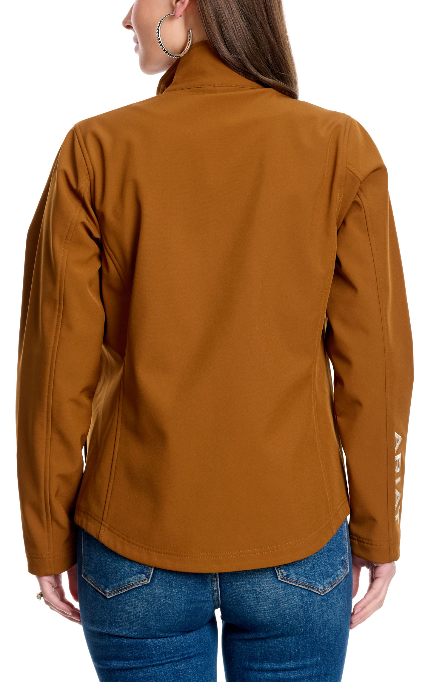 Ariat Women's Chestnut Logo Team Softshell Jacket - Plus Sizes - Image 1