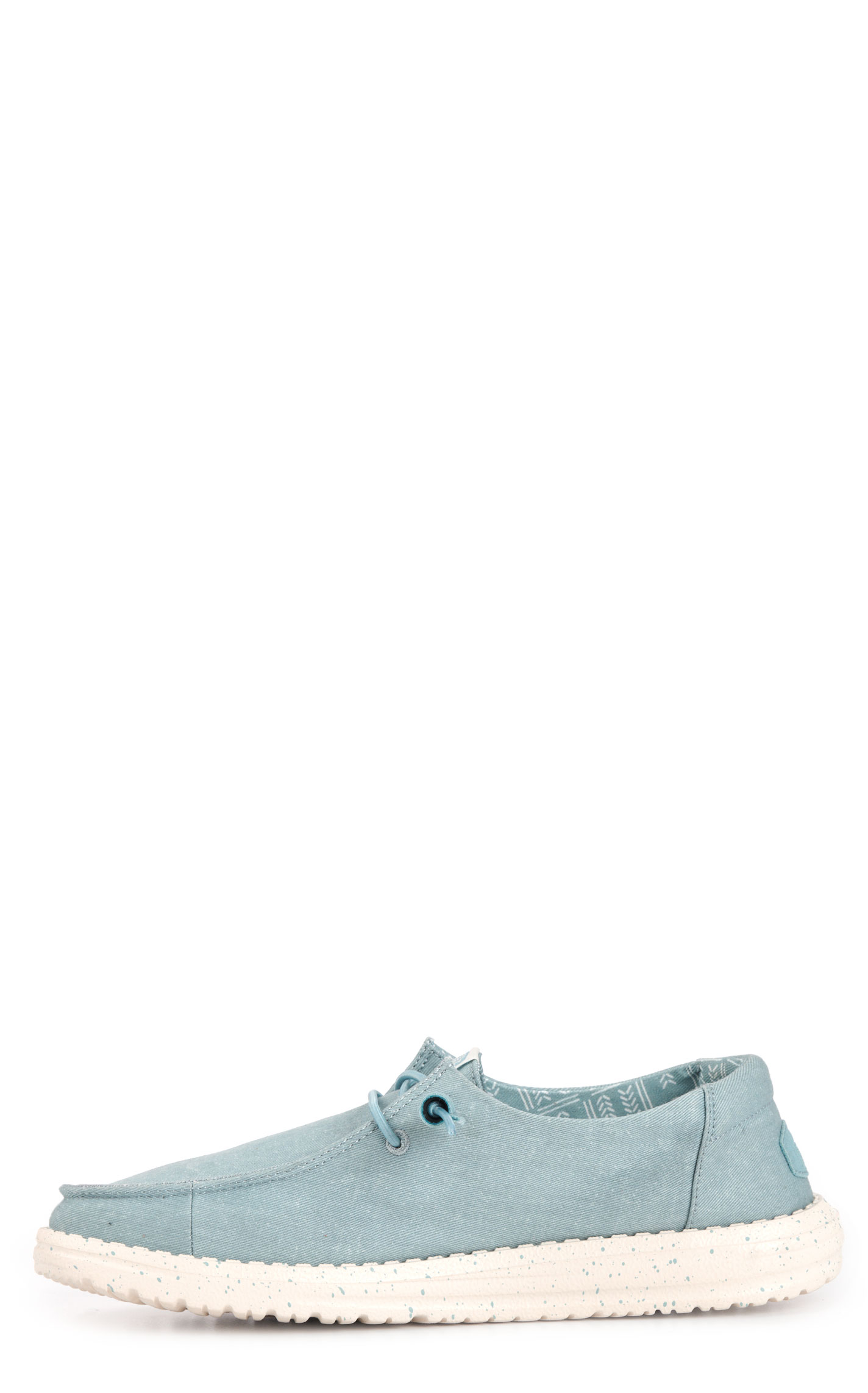 Hey Dude Women's Wendy Stretch Canvas Light Stonewash Moc Toe Shoes - Image 1