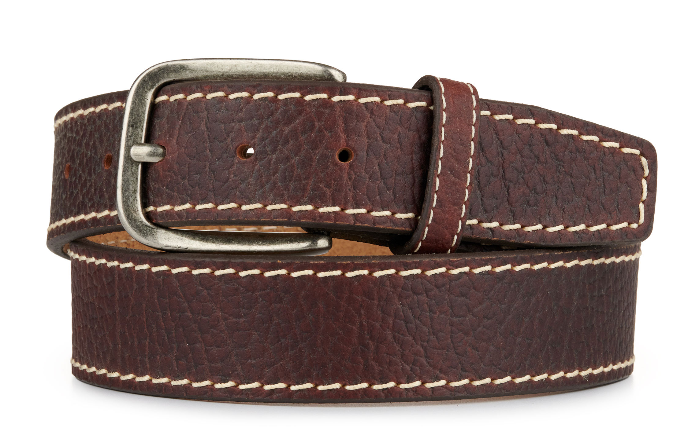 Justin Men's Brown Bison Classic Western Belt - Image 1
