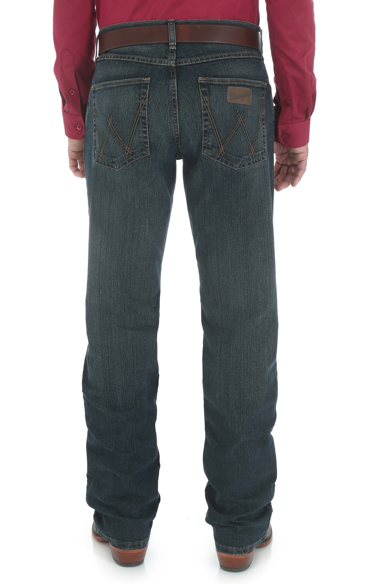 Wrangler 20X Men's Advanced Comfort 02 Competition Dark Wash Slim Fit Boot Cut Jean - Long Length - Image 1