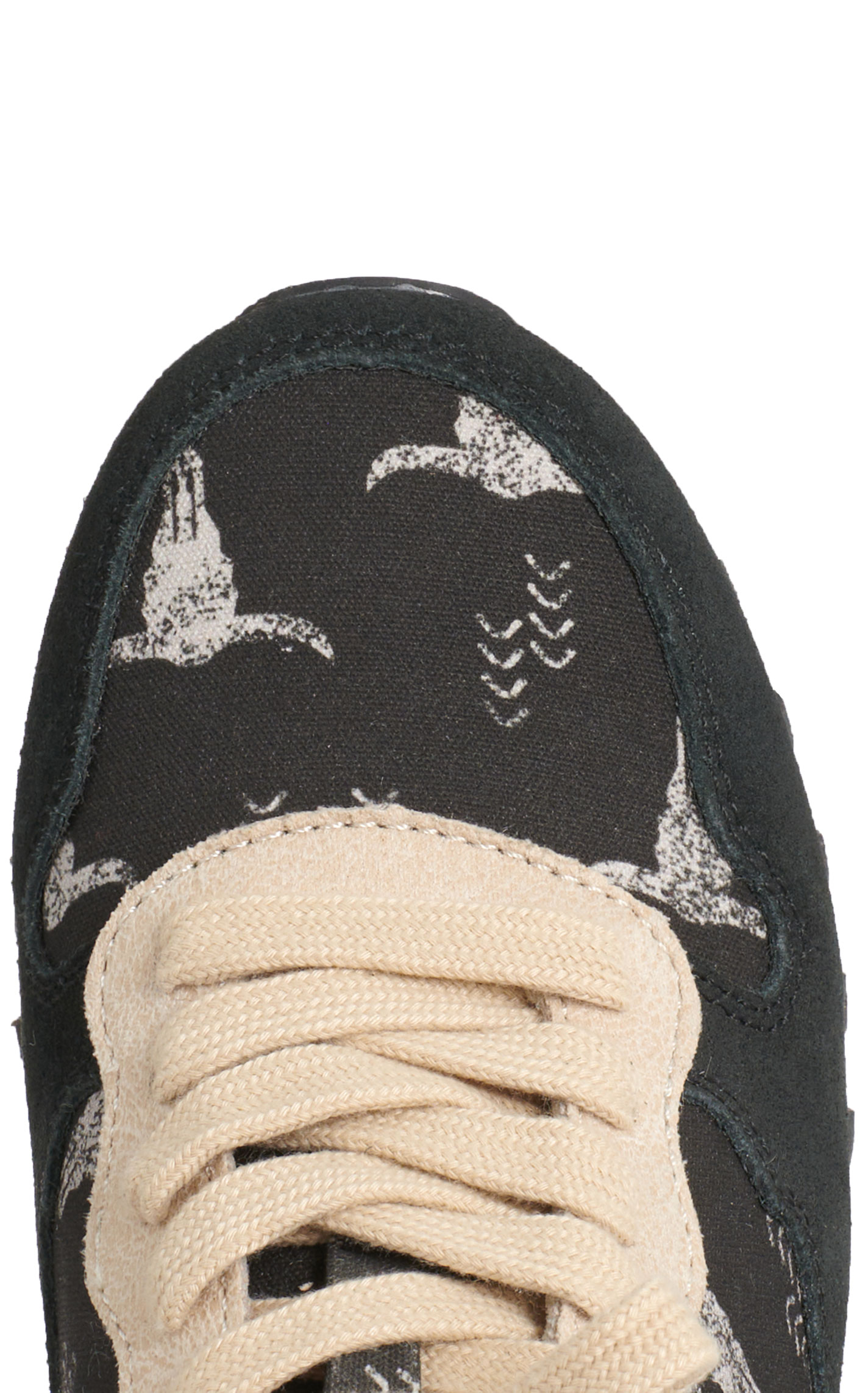 Roper Women's Giddyup Longhorn Black Canvas & Suede Casual Shoes - Image 1