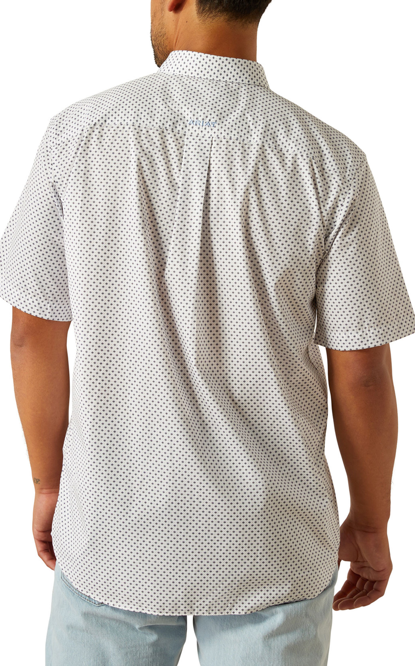 Ariat Men's Damien White Geo Print Western Shirt - Image 1