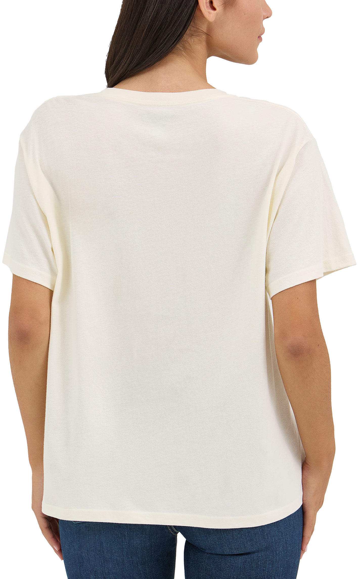 Wrangler Retro Women's Cream & Coffee Bronc Rider Logo Graphic T-Shirt - Image 3