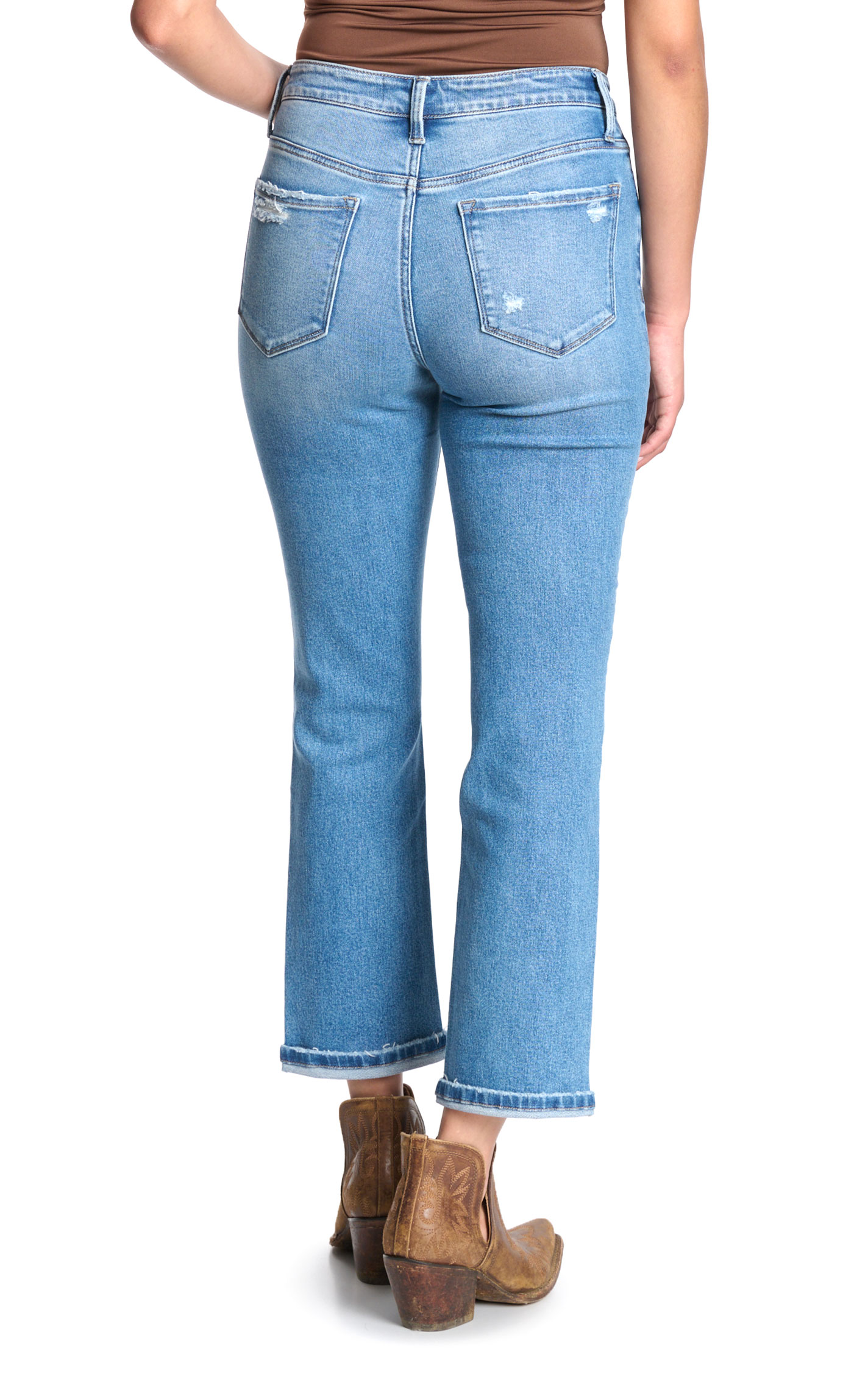 Lovervet by Vervet Women's Light Wash Distressed Jeans - Image 1