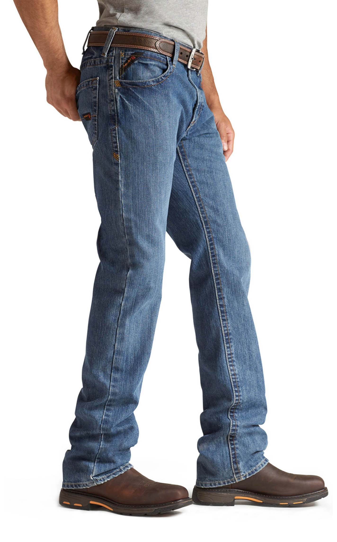 Ariat Men's M4 Flint Low Rise Boot Cut FR Work Jeans - Big & Tall - Image 1