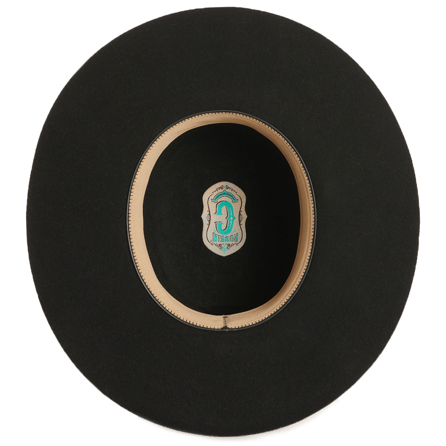 Rockin' C Women's Black with Concho Hatband Gambler Wool Cowboy Hat - Image 3