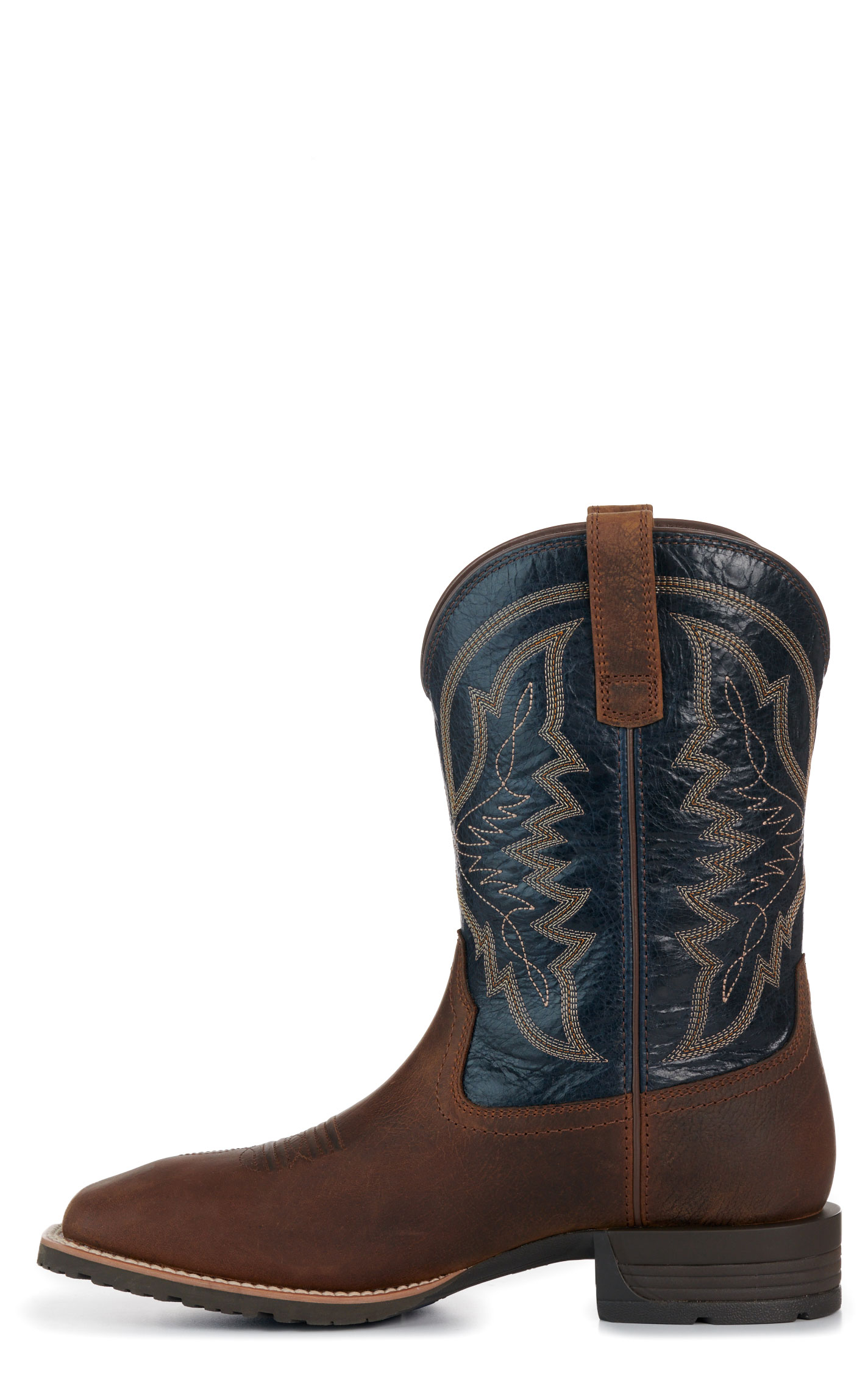 Ariat Men's Tavern Taupe Dark Denim Waterproof Wide Square Toe Cowboy Boots - Image 1
