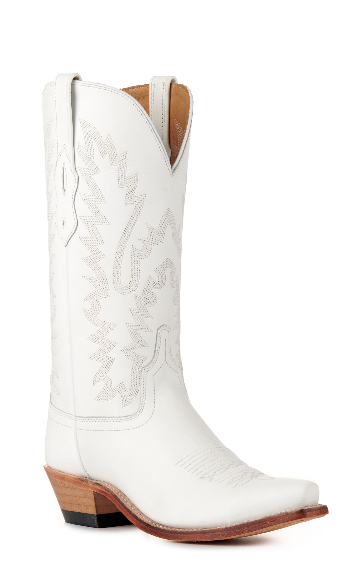 Old West Women's Classic White Snip Toe Cowboy Boot - Image 1