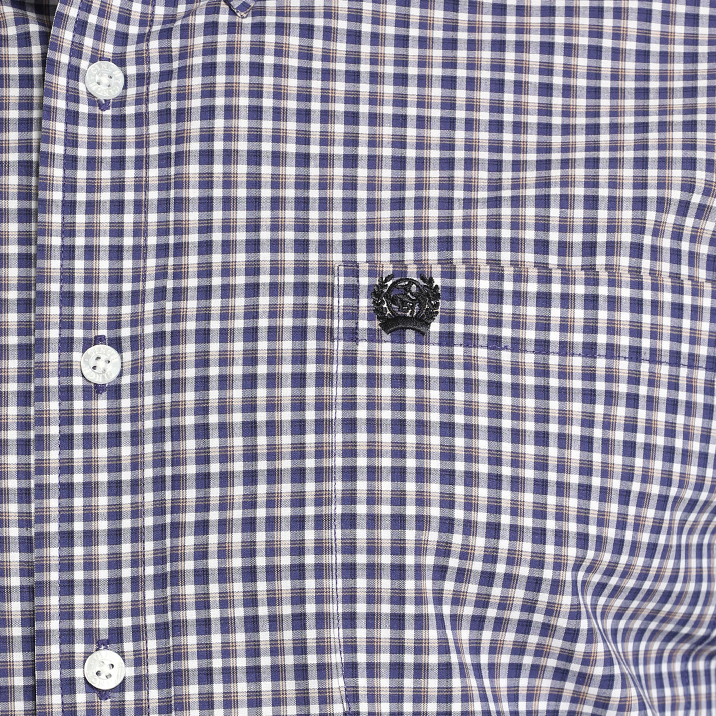 Cinch Men's Navy & White Plaid Western Shirt - Image 1