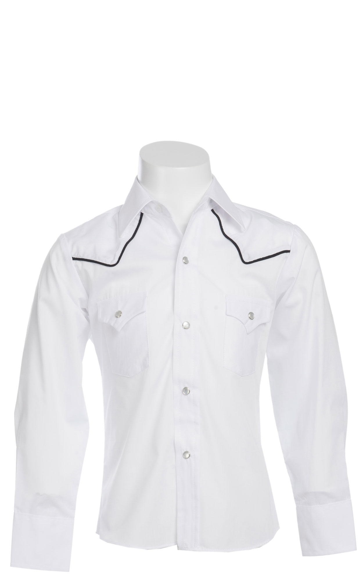 Ely Cattleman Boys' White Long Sleeve Western Shirt - Image 1