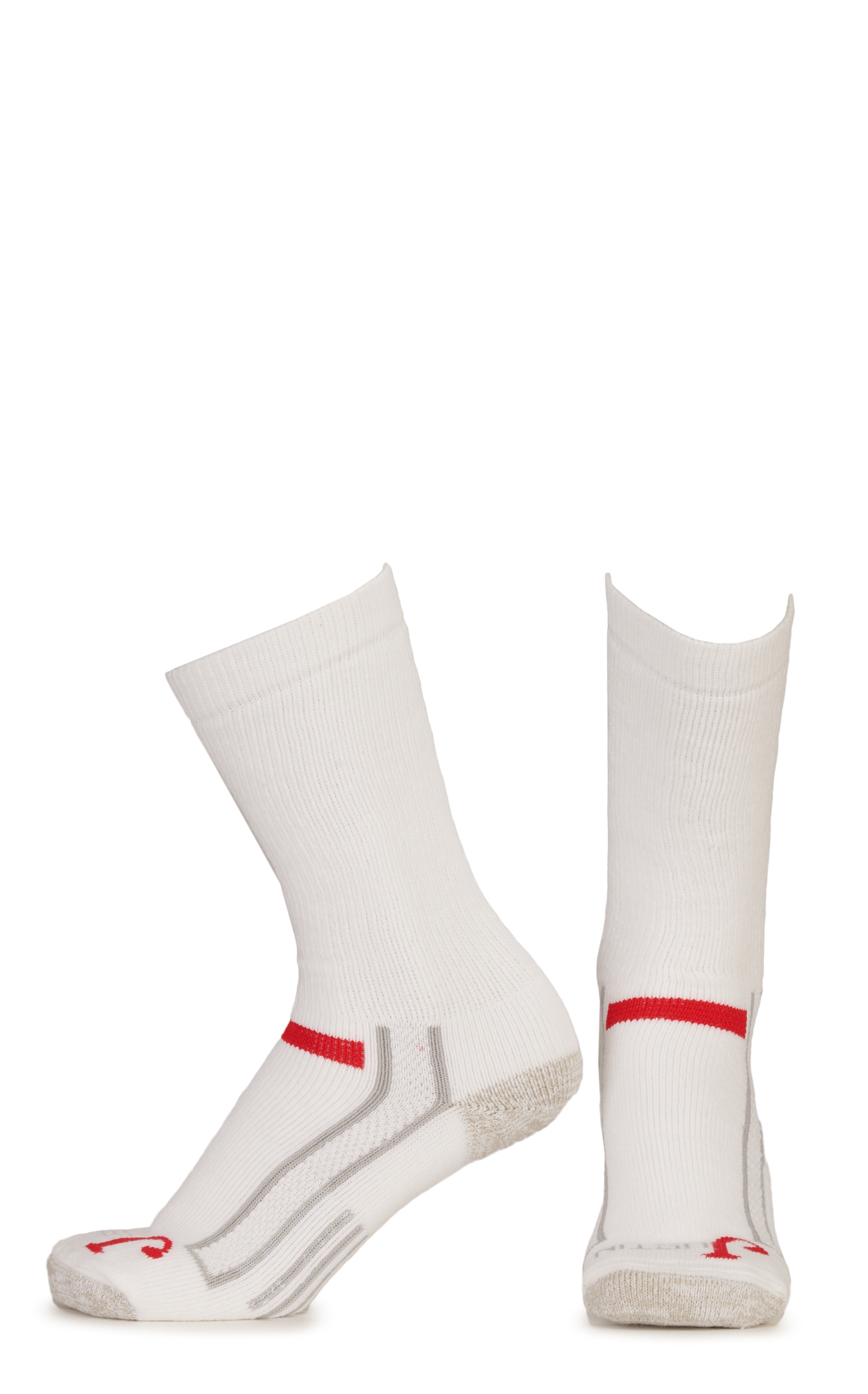 Justin Men’s White Full Cushion 2-Pack Crew Socks - Image 1