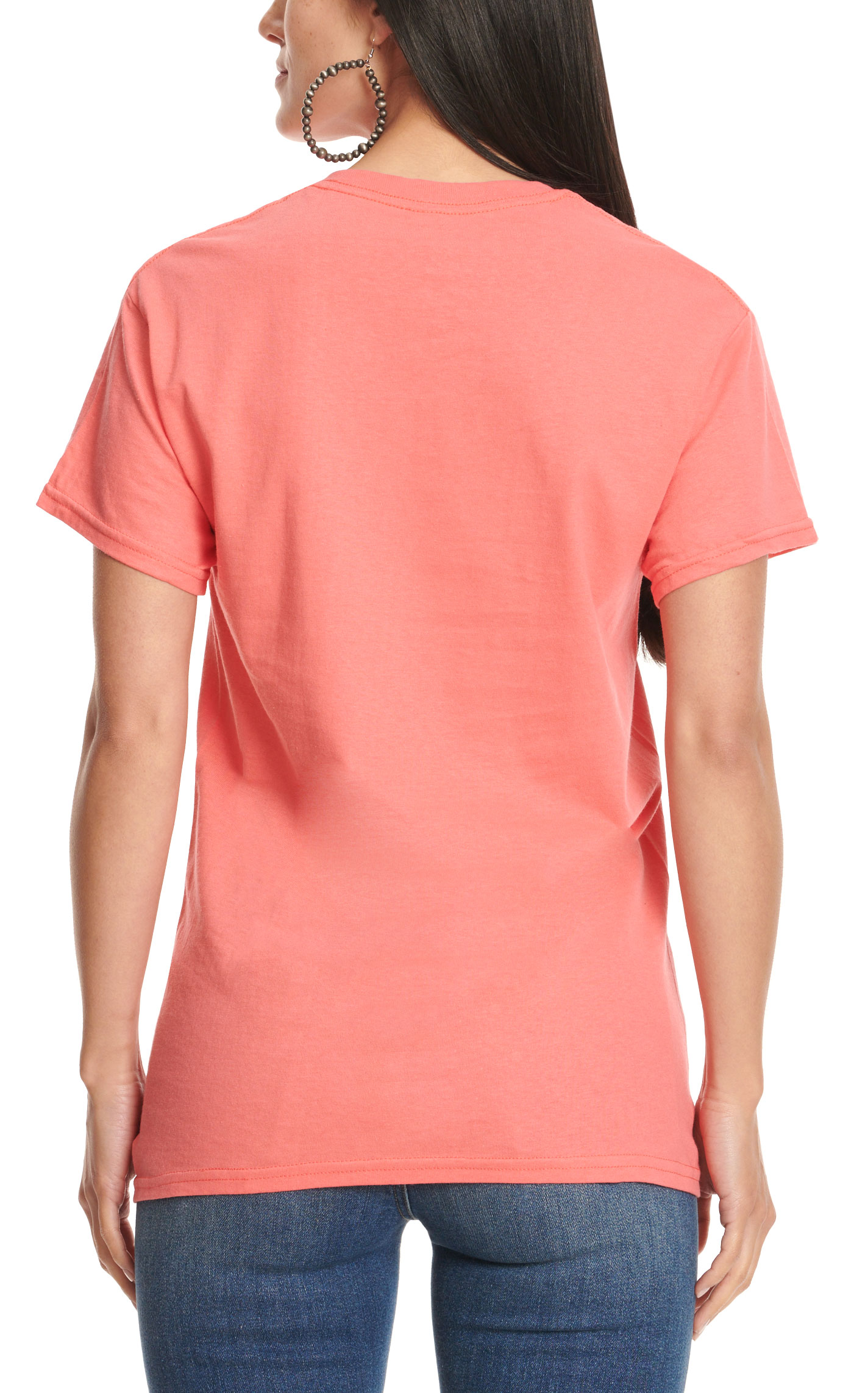 Girlie Girl Originals Women's Coral Leopard Print Texas Graphic T-Shirt - Image 1