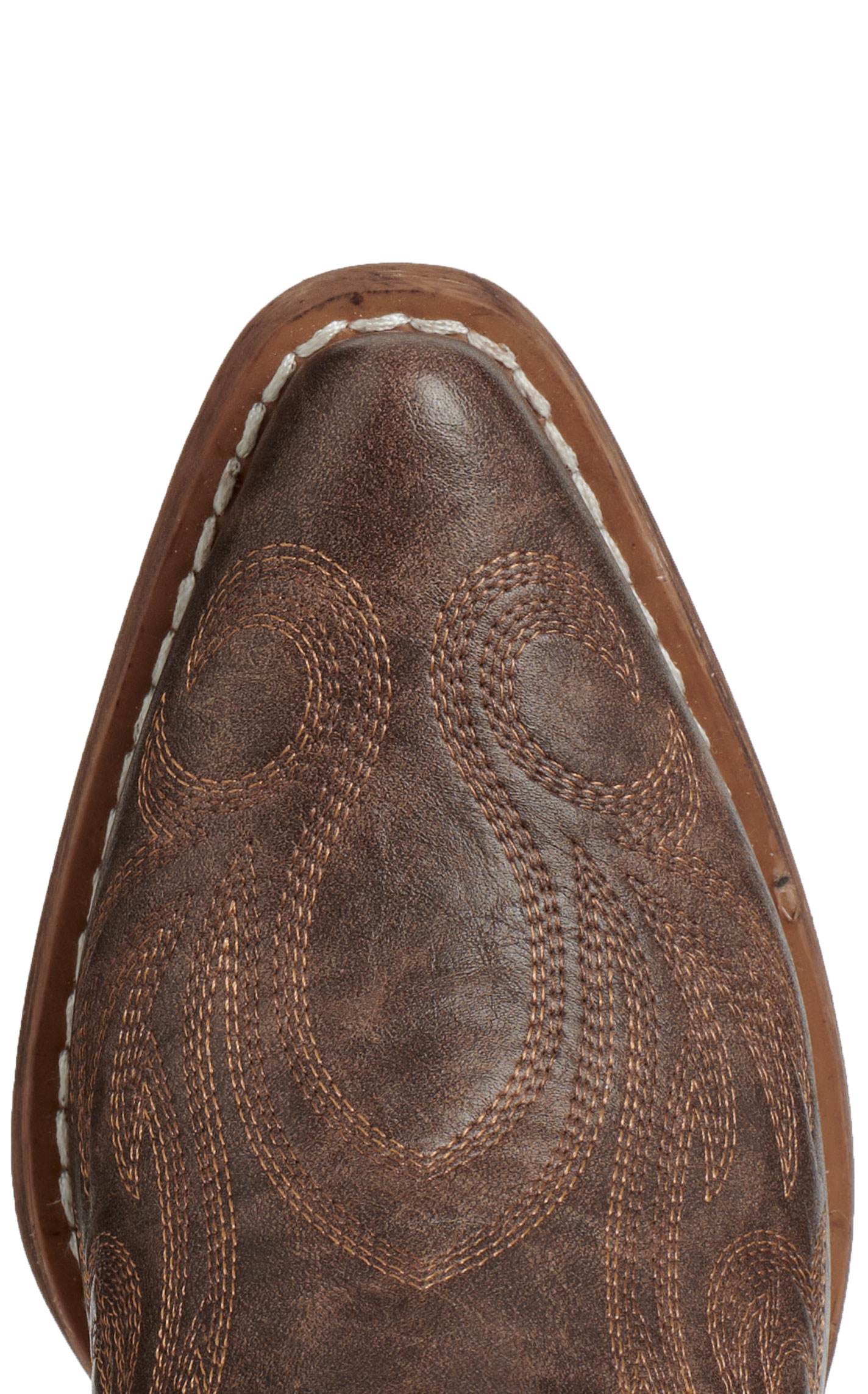 Roper Women's Brown Faux Leather Scroll Snip Toe Cowboy Boots - Image 1