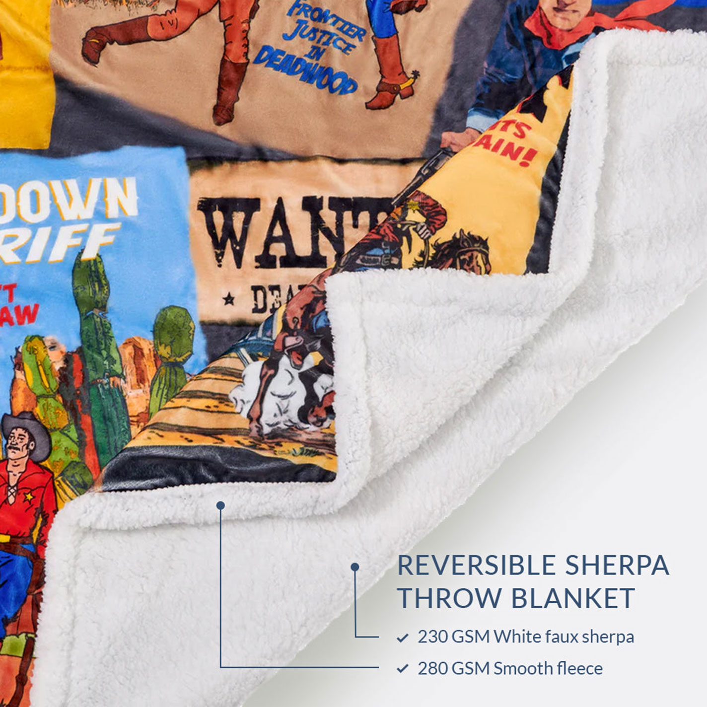 Indigo Hill Bandits & Heroes Campfire Sherpa Throw - Image 4