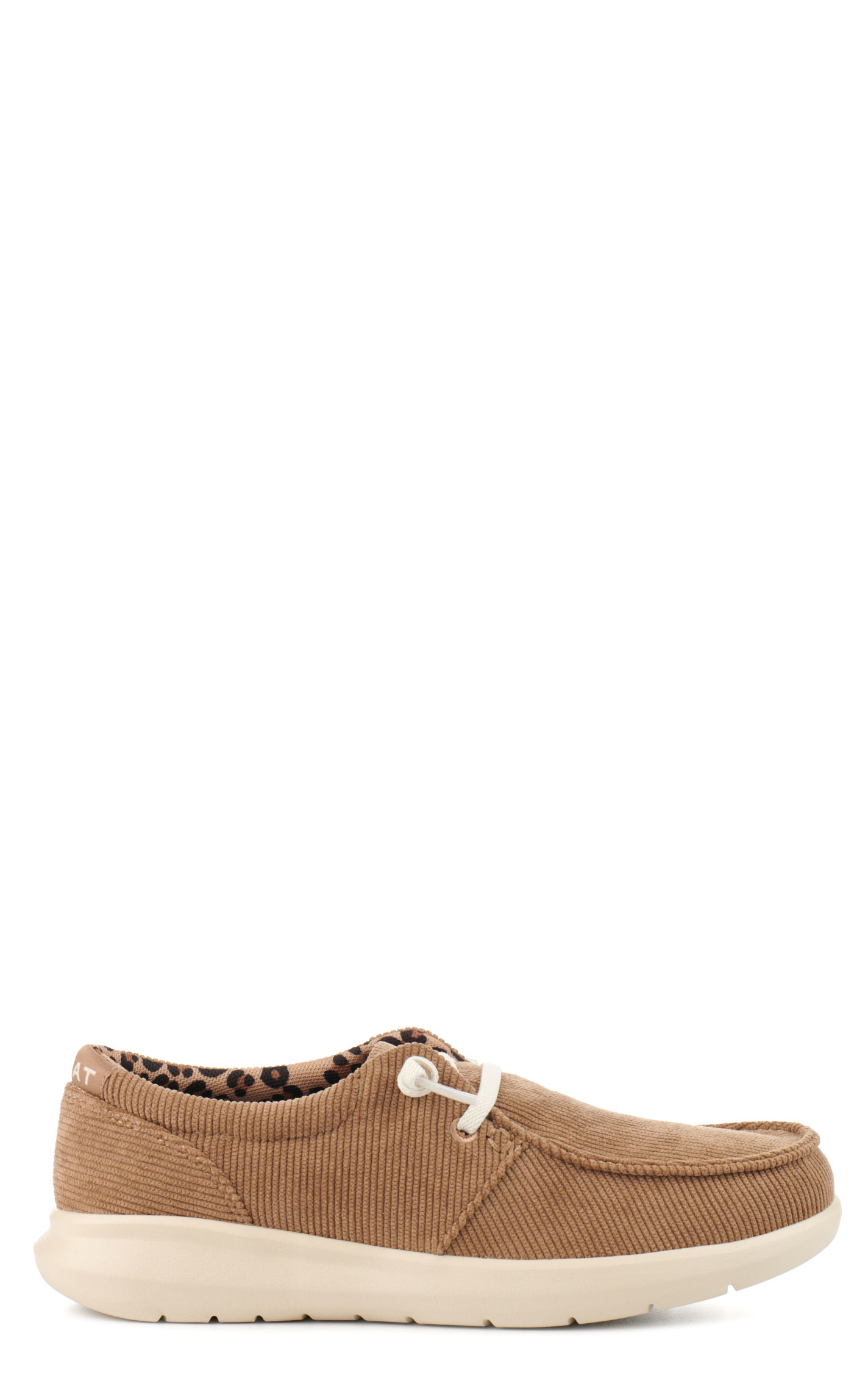 Ariat Women’s Tan Hilo Corduroy Moc Toe Casual Shoes - Image 1