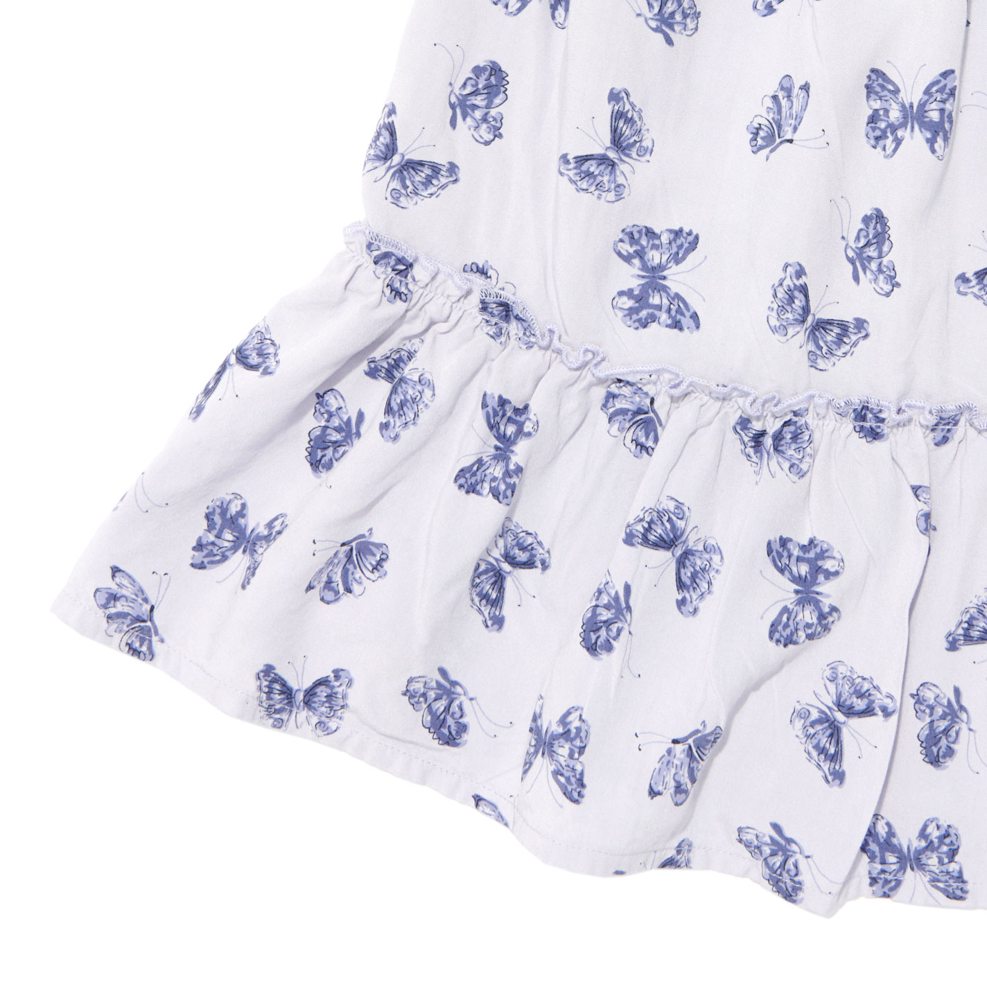 Rockin' C Girl's White & Blue Butterfly Dress - Image 1