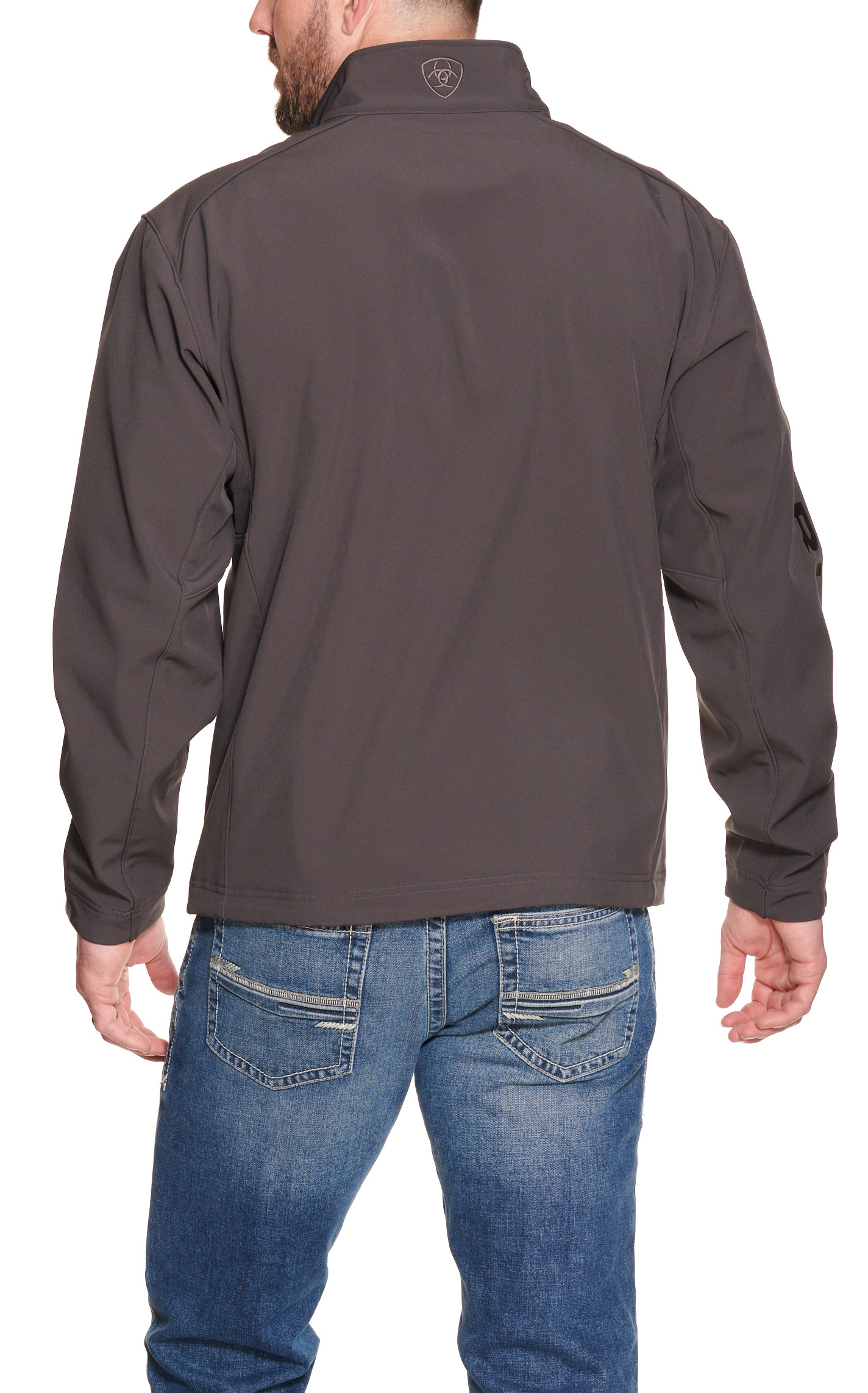 Ariat Men's Logo 2.0 Dark Gray with Logo Softshell Jacket - Image 1
