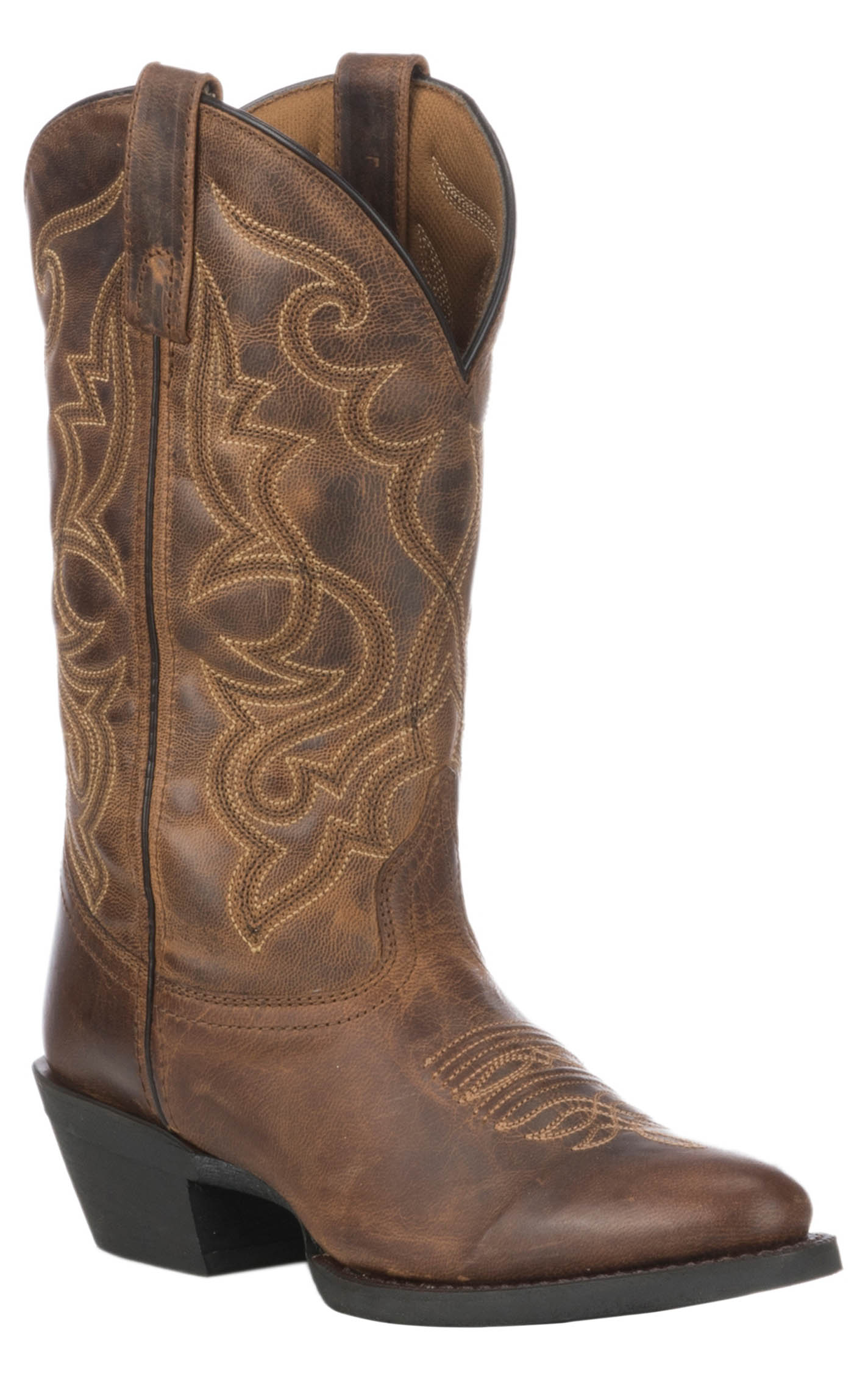 Laredo Women's Maddie Distressed Brown R-Toe Cowboy Boot - Image 1