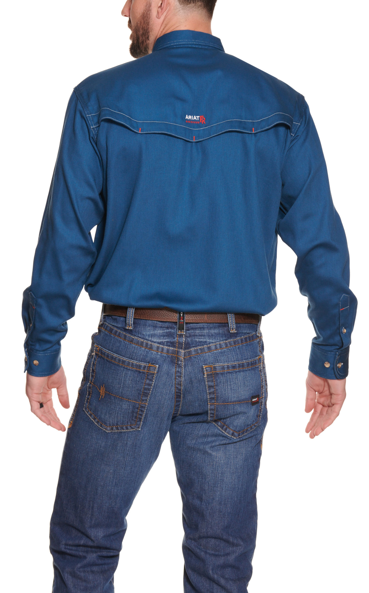 Ariat Men's VentTek Skyfall Blue Long Sleeve FR Work Shirt - Image 1