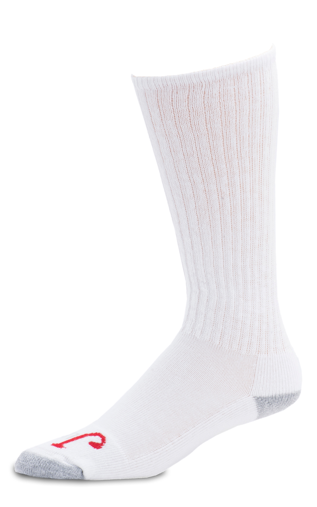 Justin Men's White Half Cushion Cotton Over The Calf with Odor Control 3Pk Boot Socks - M - Image 1