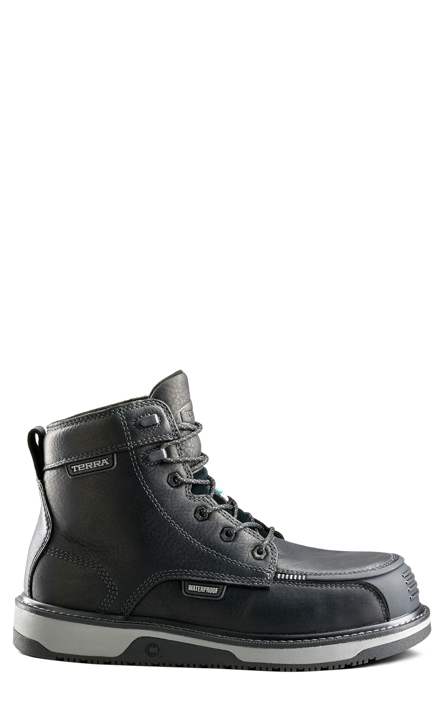 Terra Men’s Black Ironstone 6” Waterproof Composite Toe Safety Work Boots - Image 1