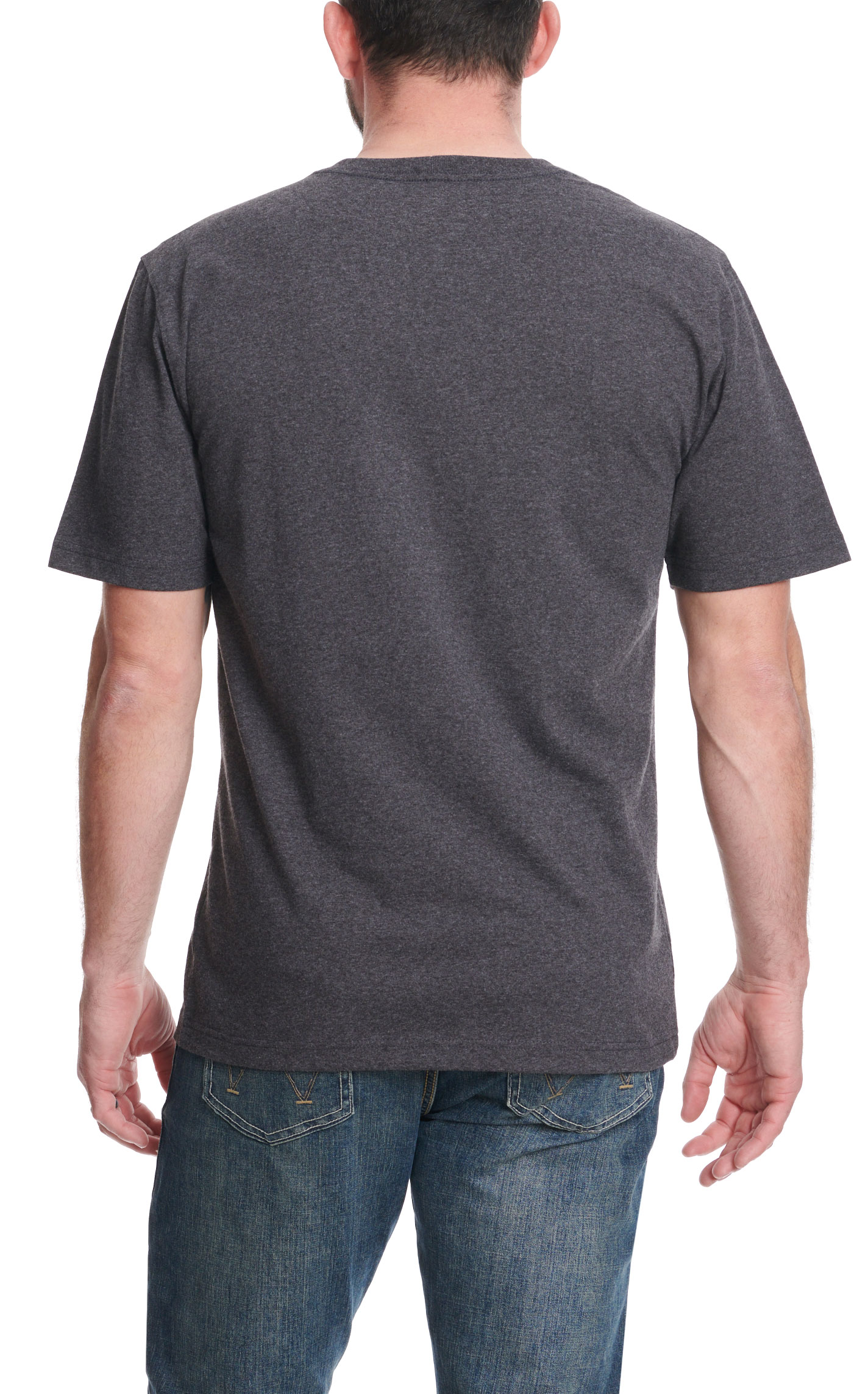 Carhartt Men's Charcoal Heavyweight Loose Fit Logo Graphic Work T-Shirt - Image 2