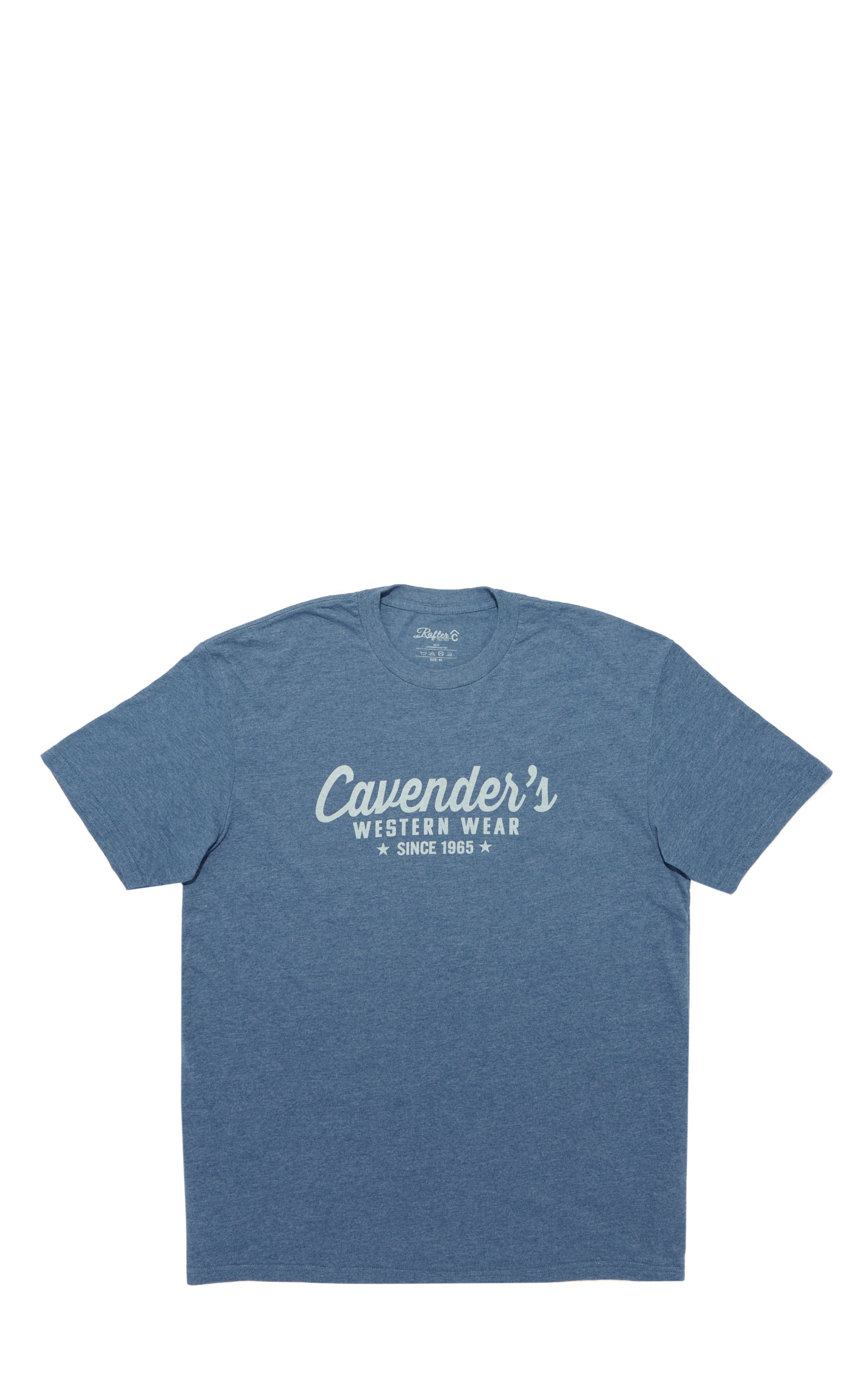 Cavender's Men's Heather Blue Cavender's Script T-Shirt - Image 1