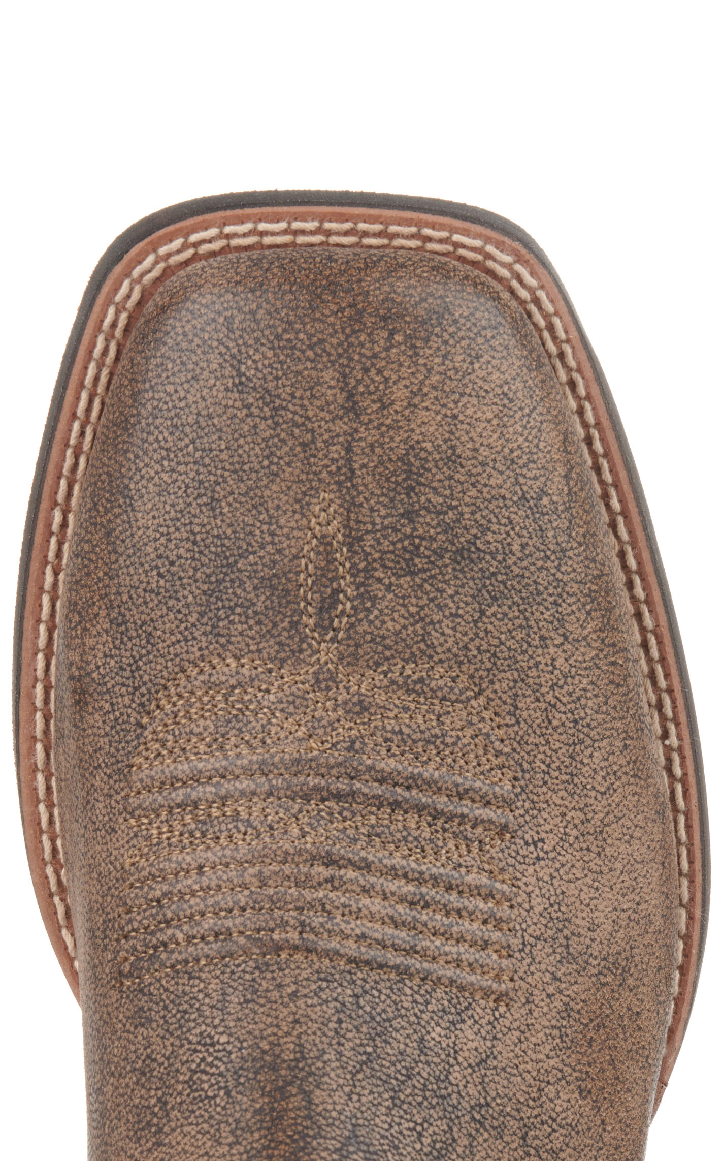 Ariat Men's Brush Creek Stone and Navy Wide Square Toe Shock Shield Cowboy Boots - Image 1