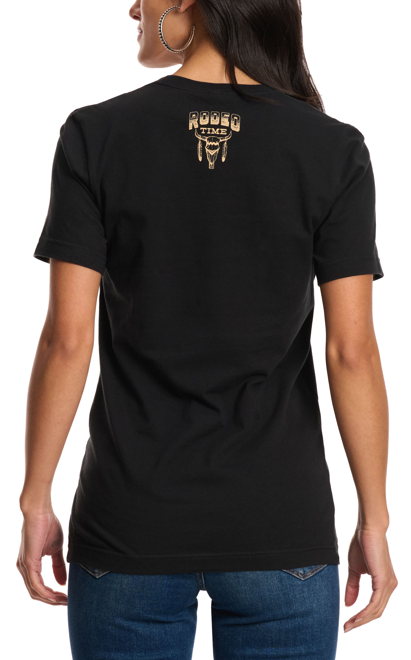 Rodeo Time Dale Brisby Women's Black Just Ranchin' T-Shirt - Image 1