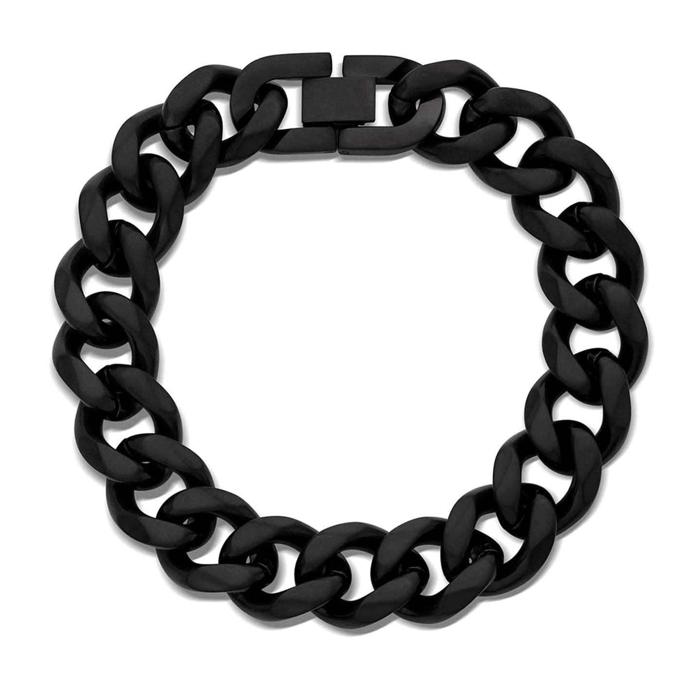 Montana Silversmiths Men's Midnight Cuban Link Bracelet - Image 3