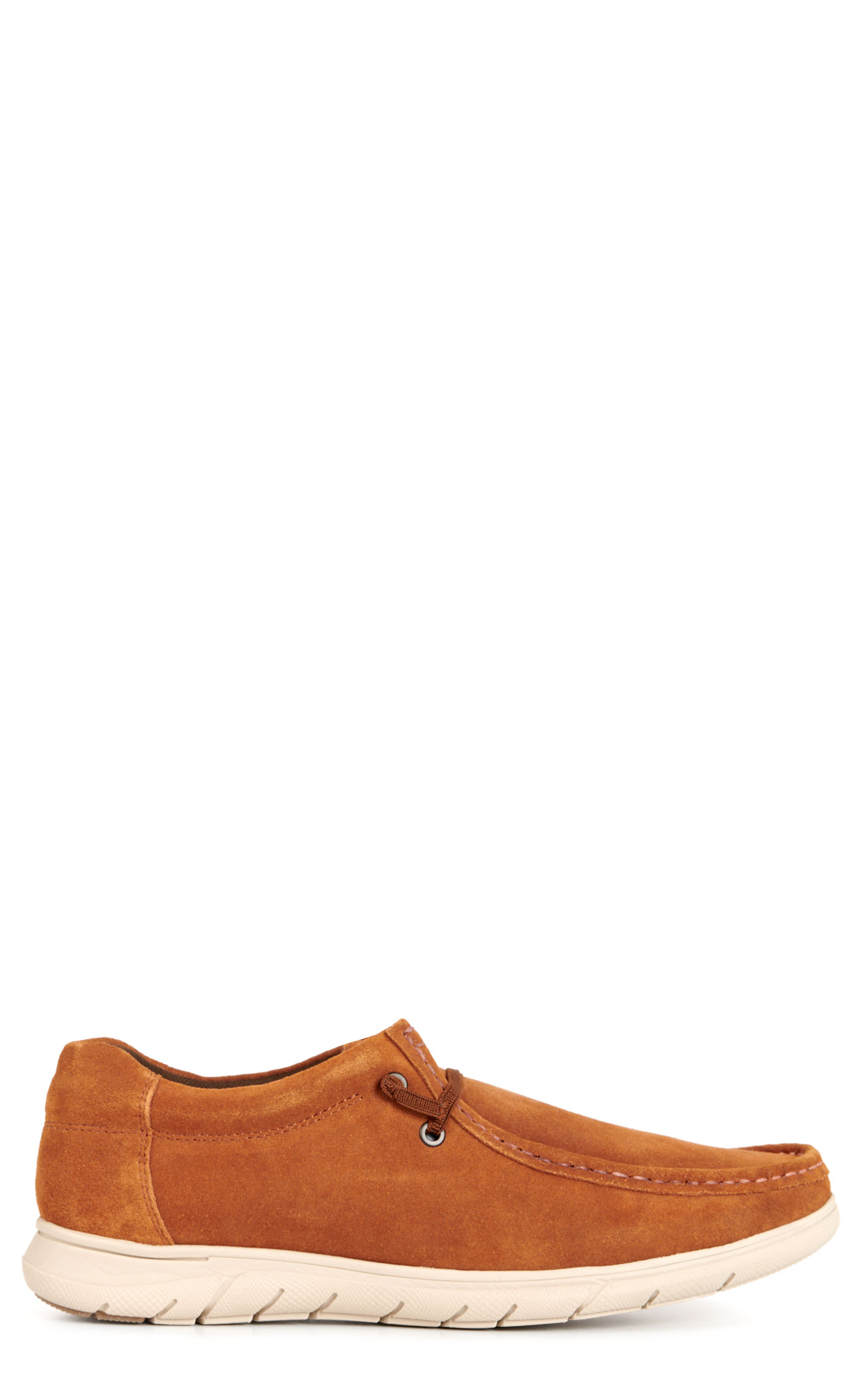 Roper Men's Cliff Dark Honey Suede Moc Toe Casual Shoes - Image 4