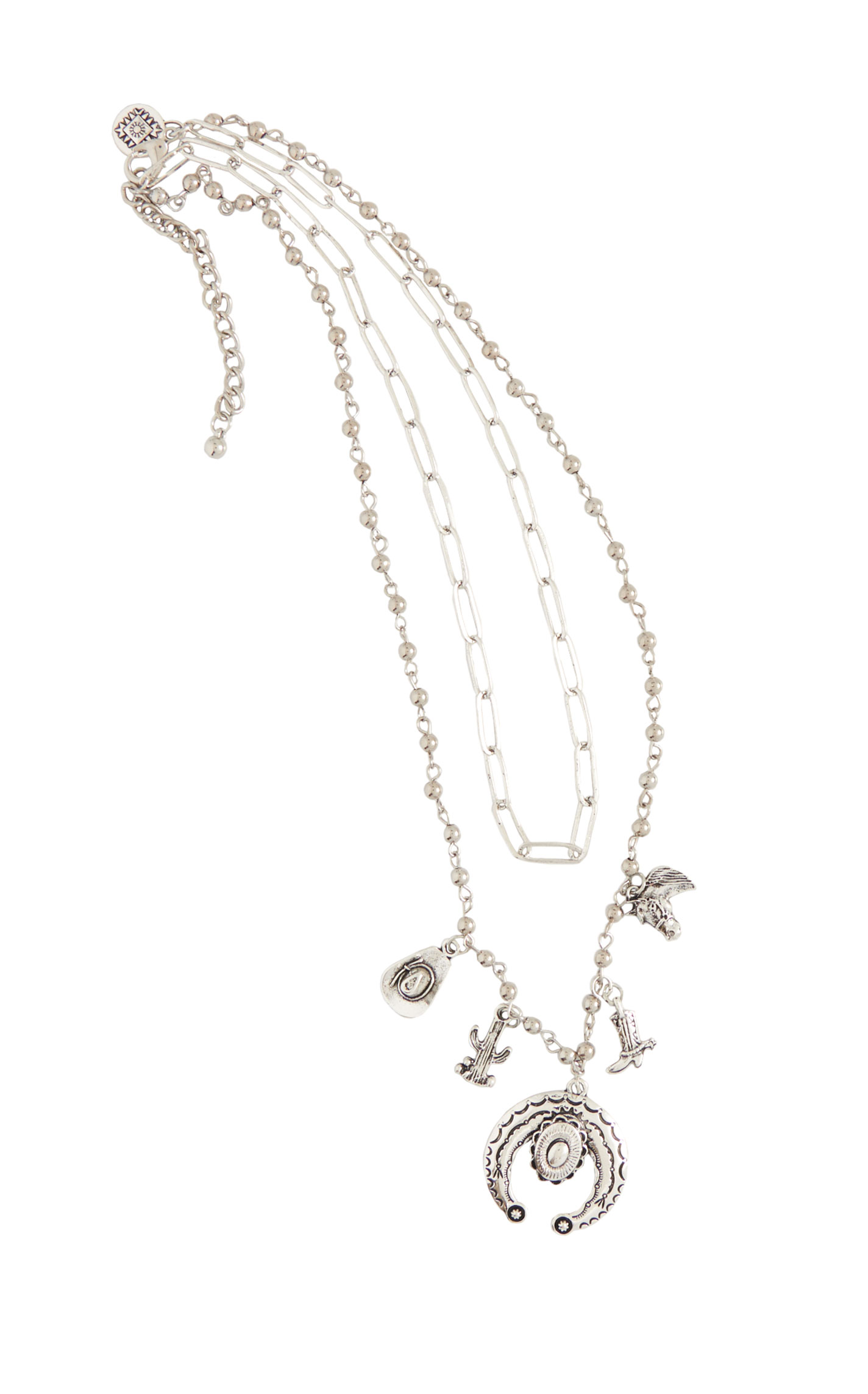 West & Co. Silver 2 Strand Western Charm Necklace - Image 1