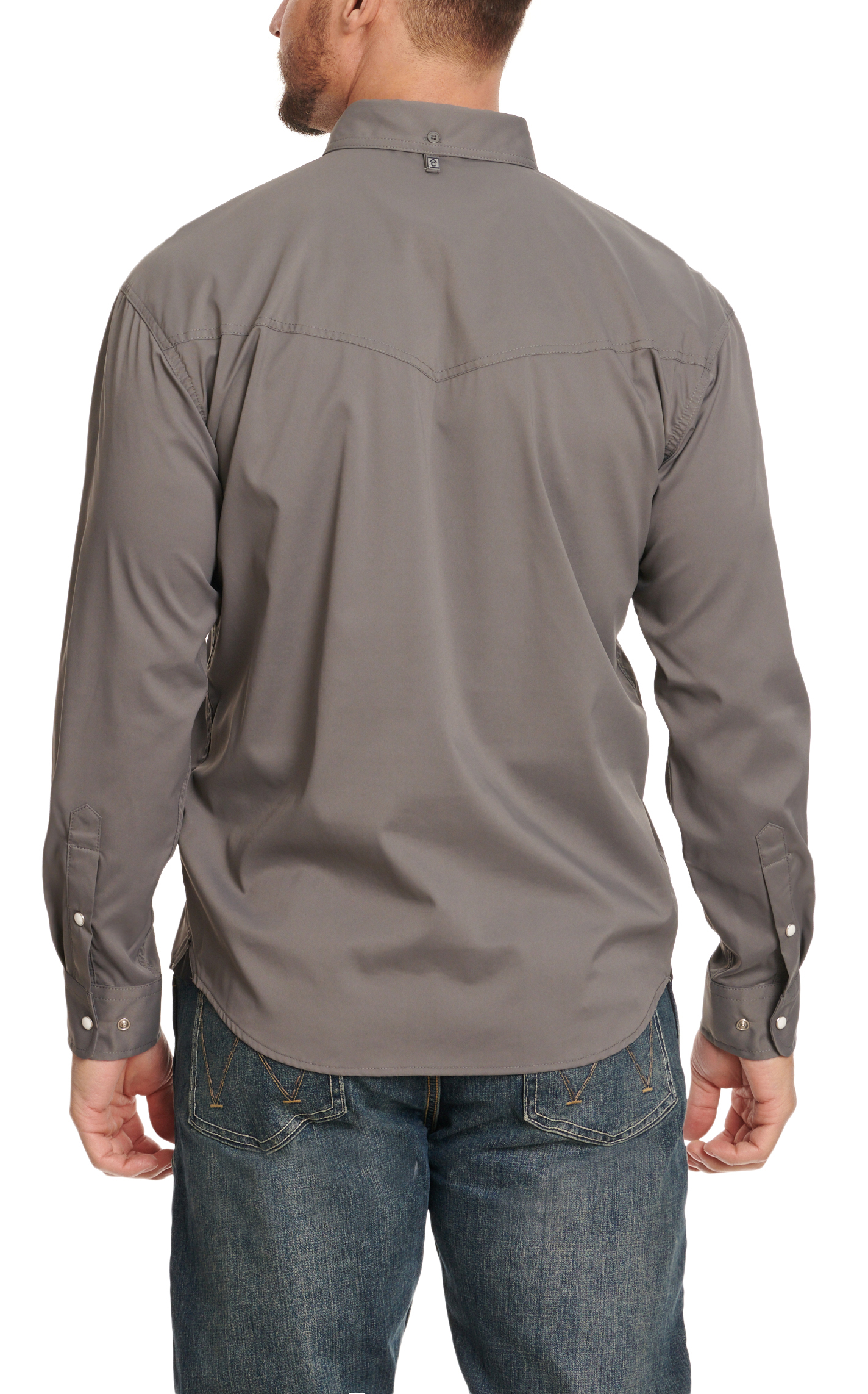Rafter C Outdoors Men's Gray Long Sleeve Lefty Fishing Shirt - Image 3