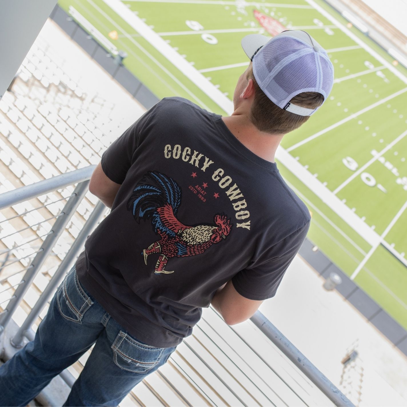 Ariat Men’s Brown Cocky Cowboy Graphic T-Shirt - Image 1