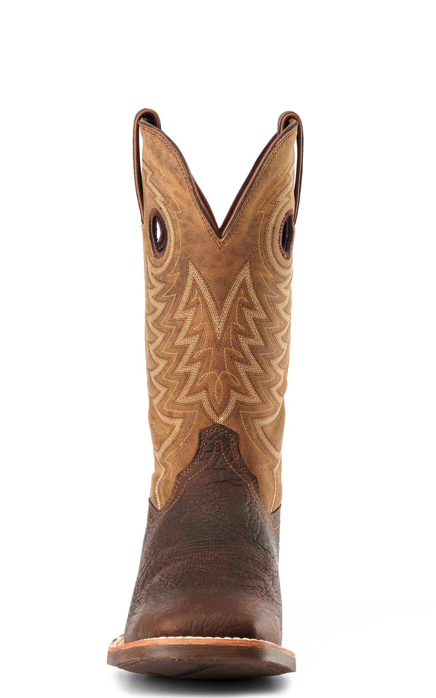 Durango Men's Rebel Pro Brown and Tan Wide Square Toe Cowboy Boots - Image 1