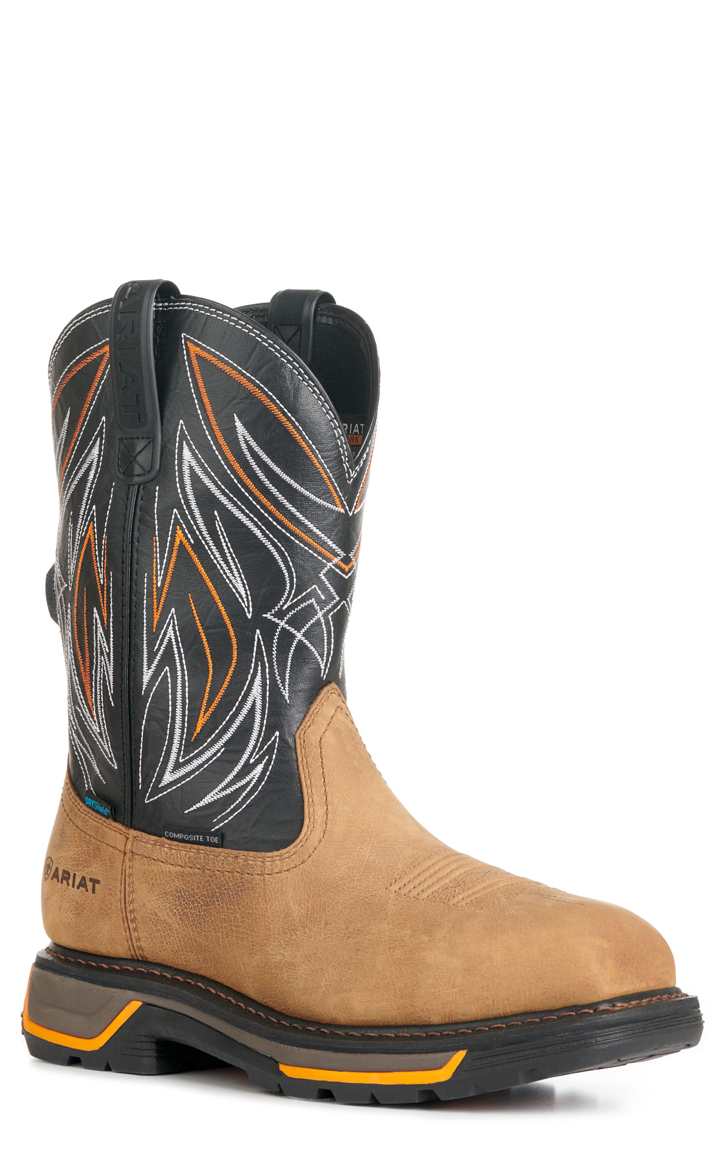 Ariat Men's Big Rig Natural Tan and Black BOA Wide Composite Square Toe Work Boot - Image 1