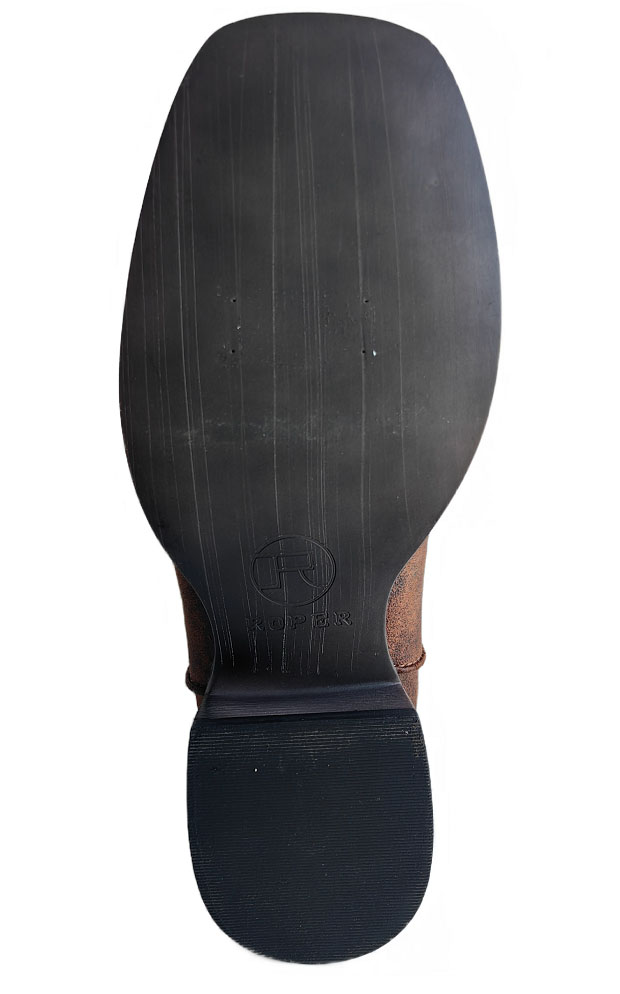 Roper Women's Bailey Brown with Floral Embroidery Wide Square Toe Cowboy Boots - Image 1