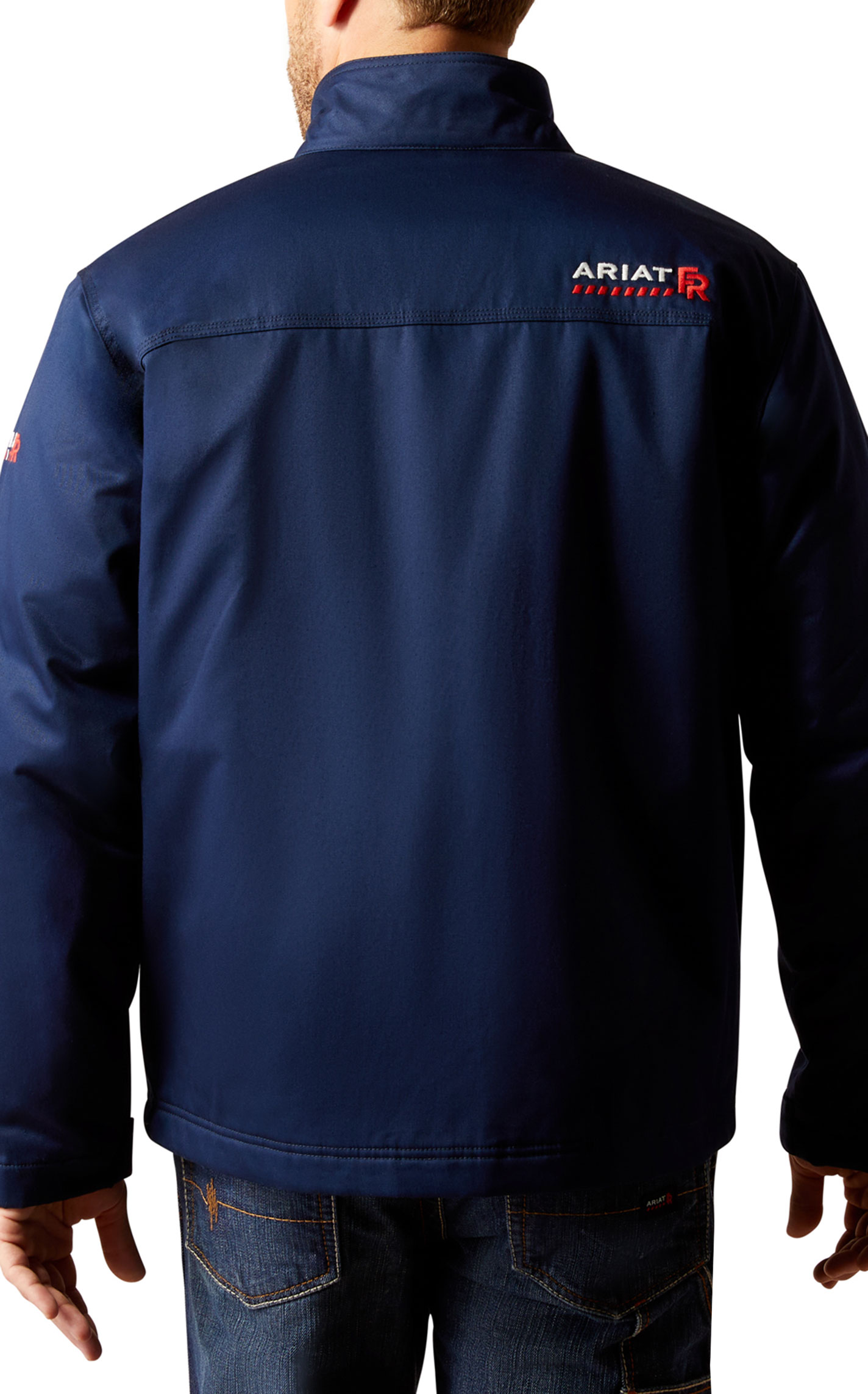 Ariat Men's FR Navy Basic Insulated Canvas Jacket - Image 1