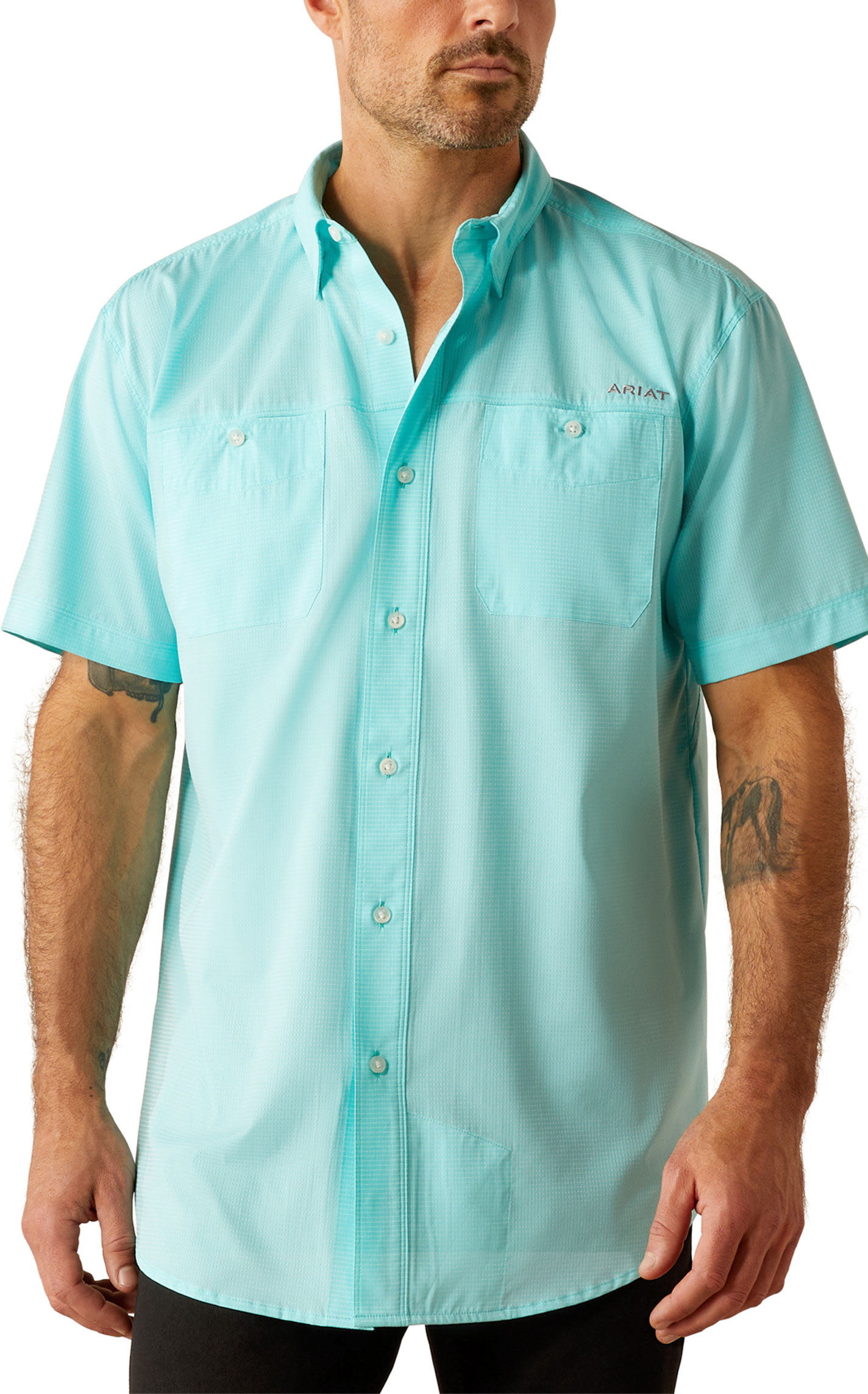 Ariat 360 Airflow Light Aqua Button Down Shirt - Image 1
