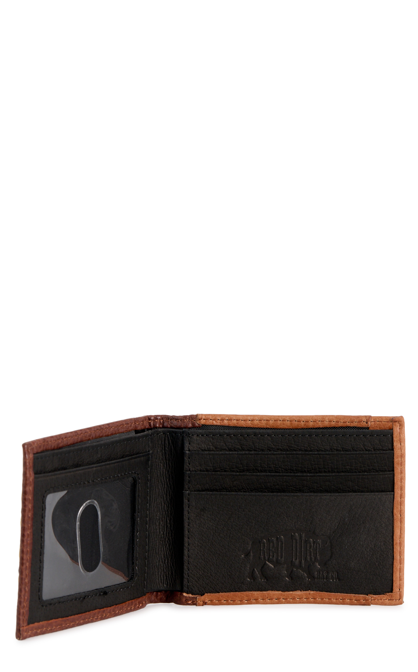 Red Dirt Hat Co. Coffee & Chocolate Buffalo Bi-Fold Wallet - Image 1