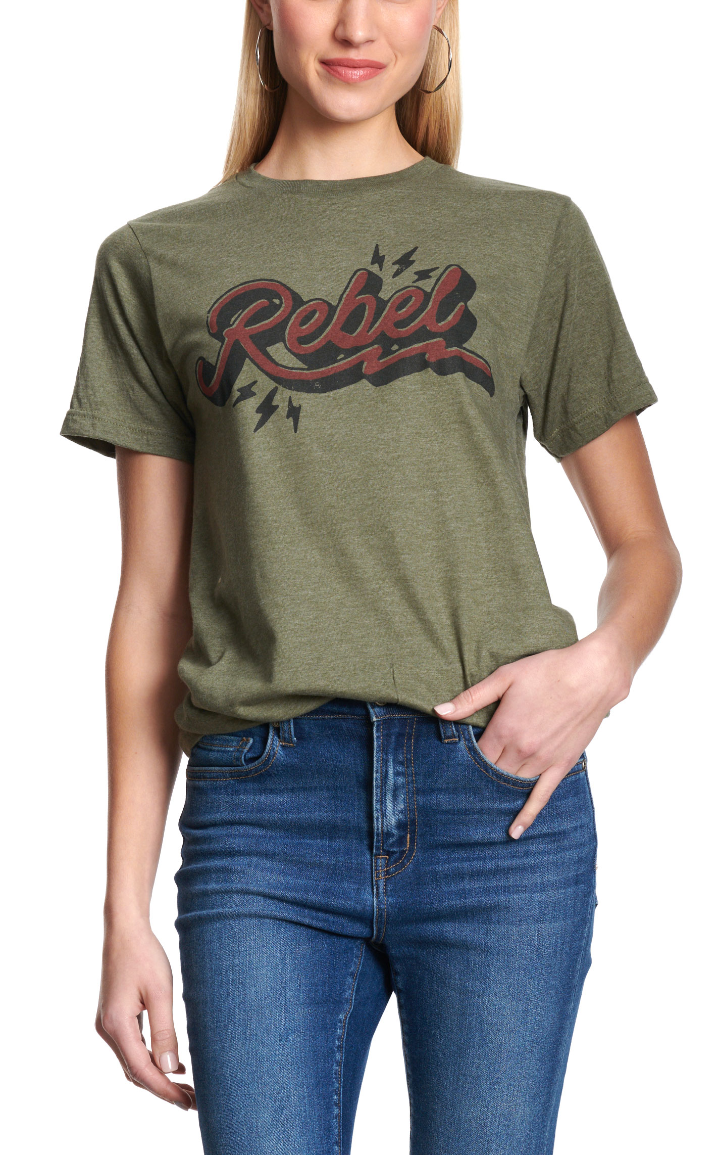 Lattimore Women's Army Green Rebel T-Shirt - Image 3